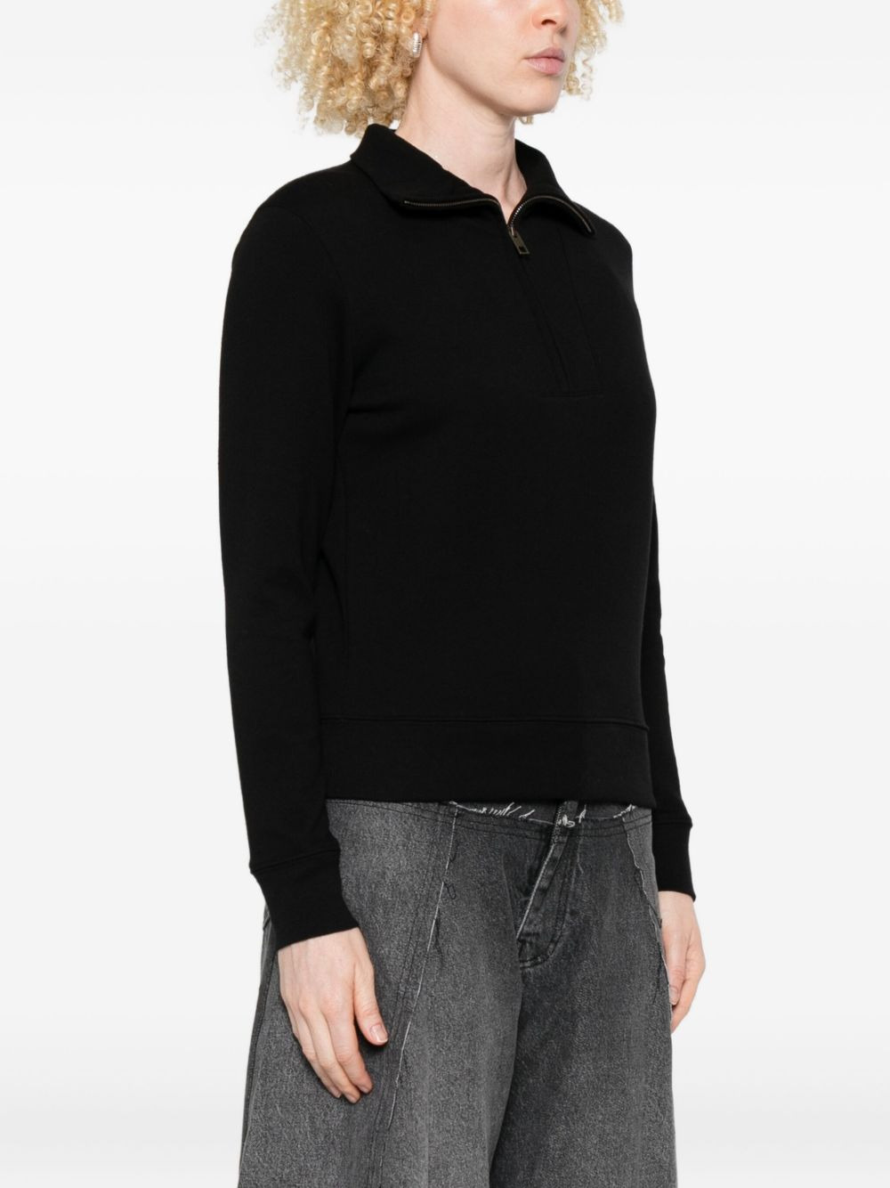 high-neck zip-up sweatshirt - 3