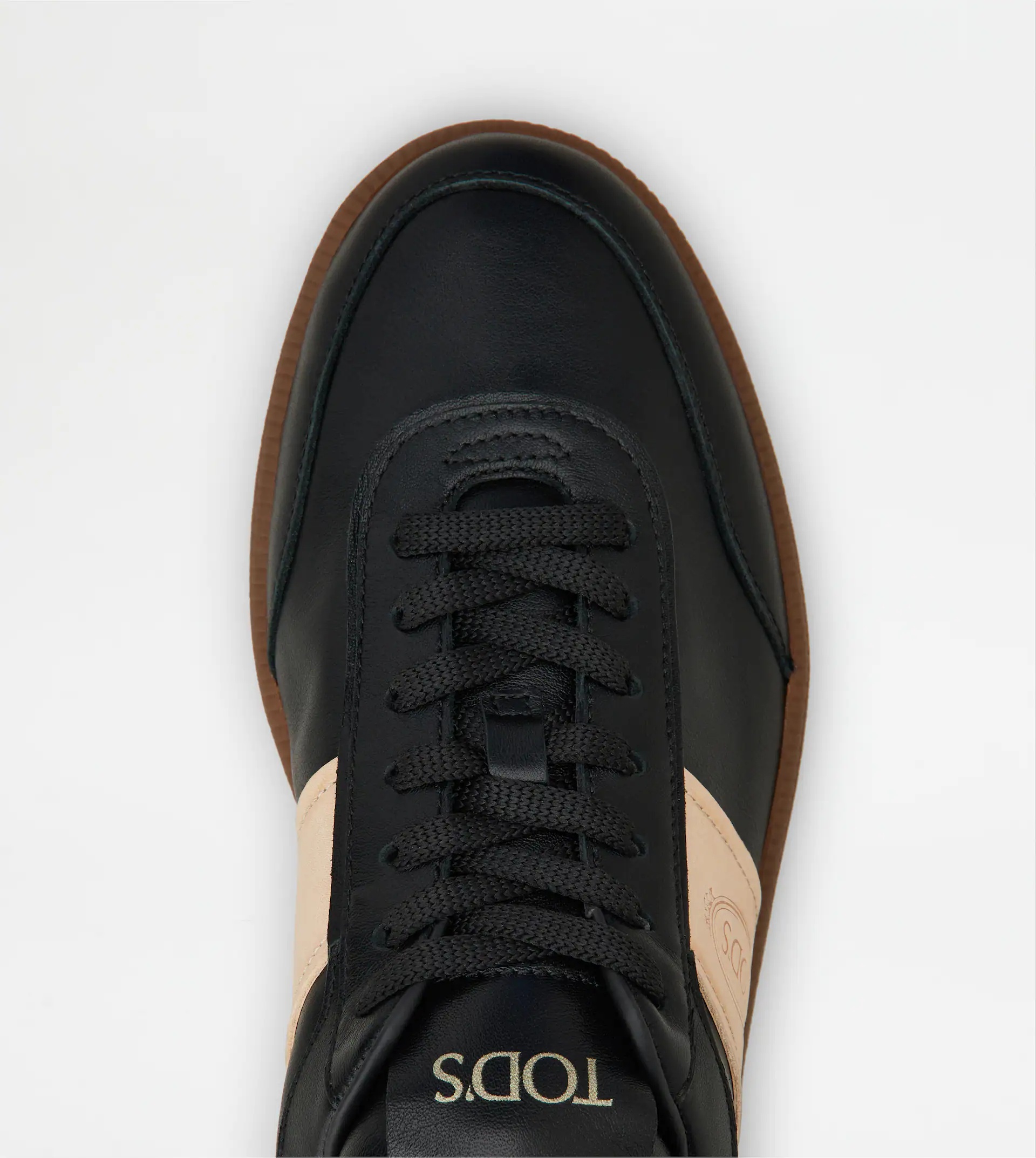 TOD'S TABS SNEAKERS IN LEATHER - BLACK - 5