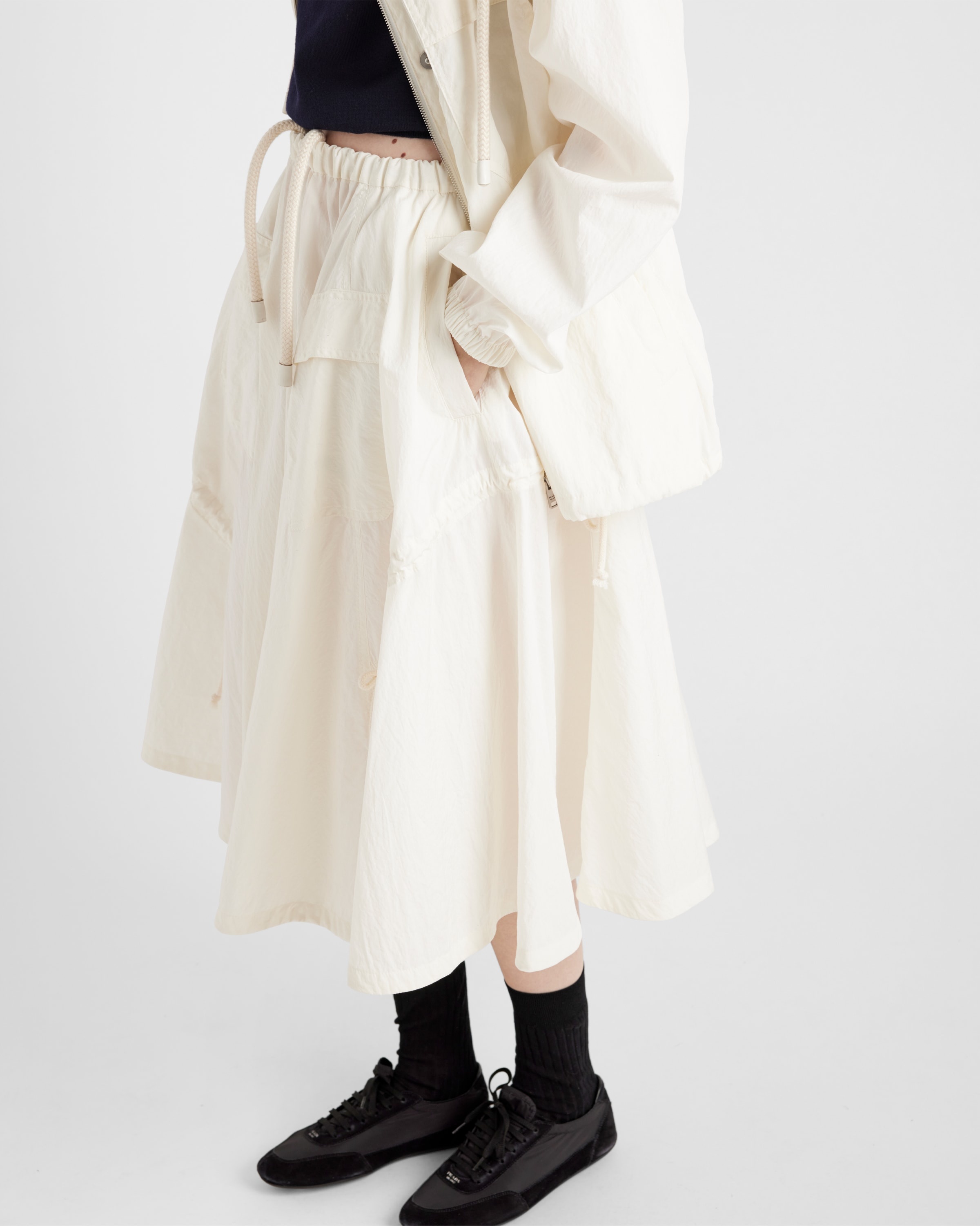 Technical pongé skirt - 4