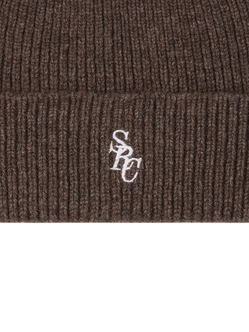 Sporty & Rich ribbed embroidered-logo beanie hat outlook