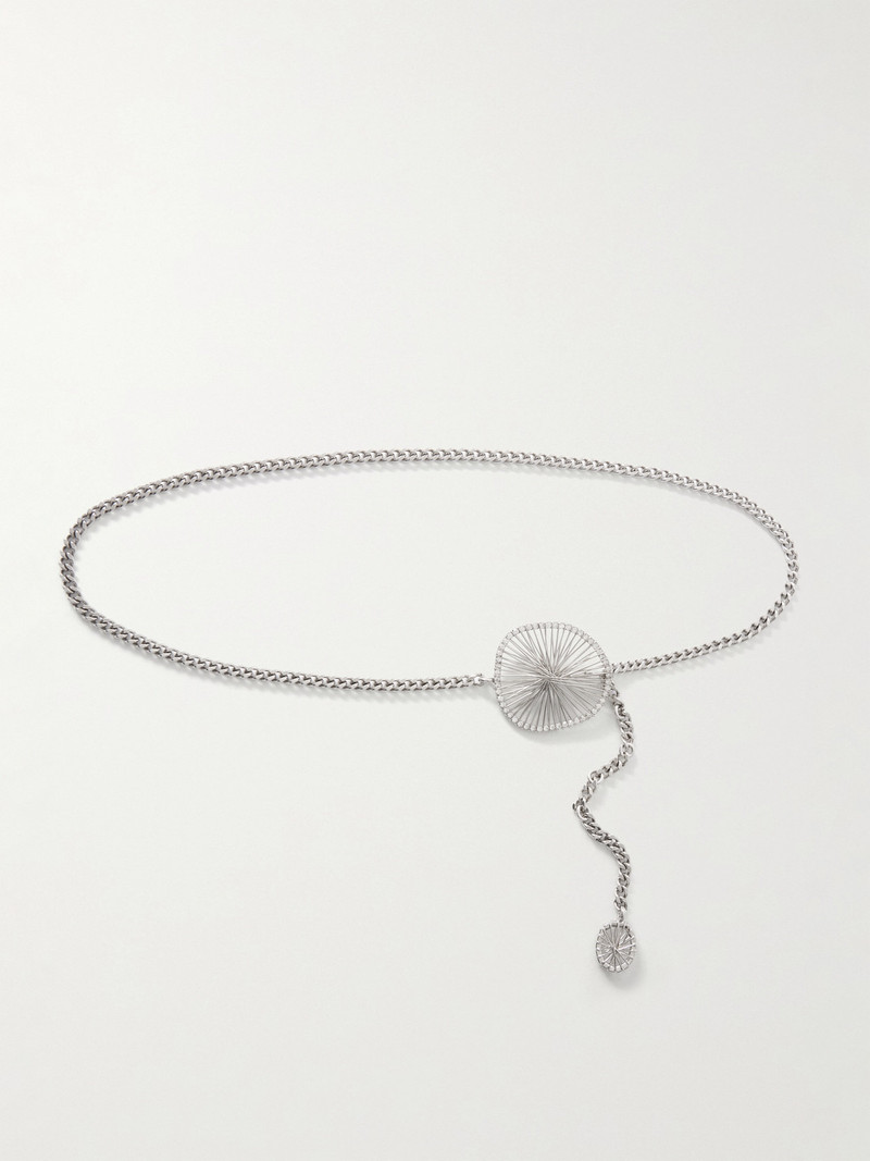 Vildya Crystal-embellished Silver-tone Belt 1