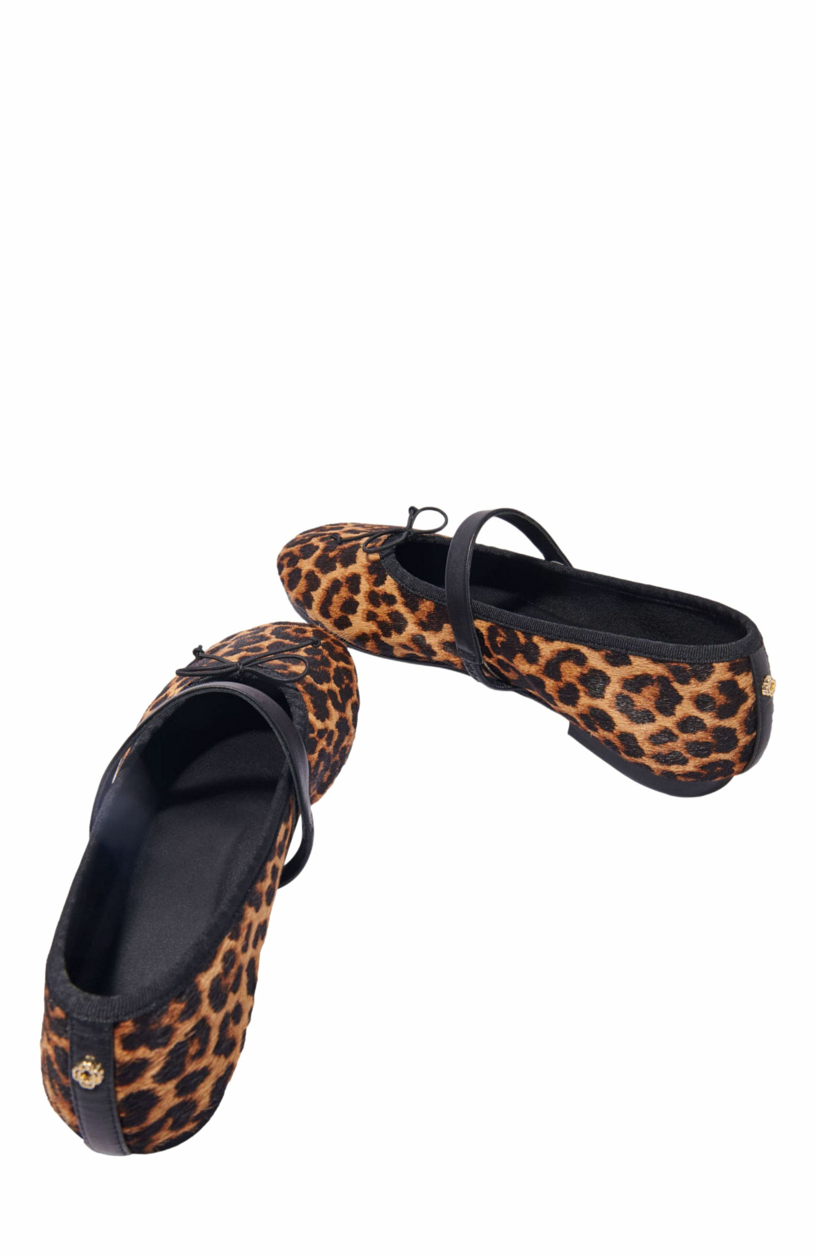 maje Leopard-effect leather ballet flats in Leopard Print at Nordstrom - 4