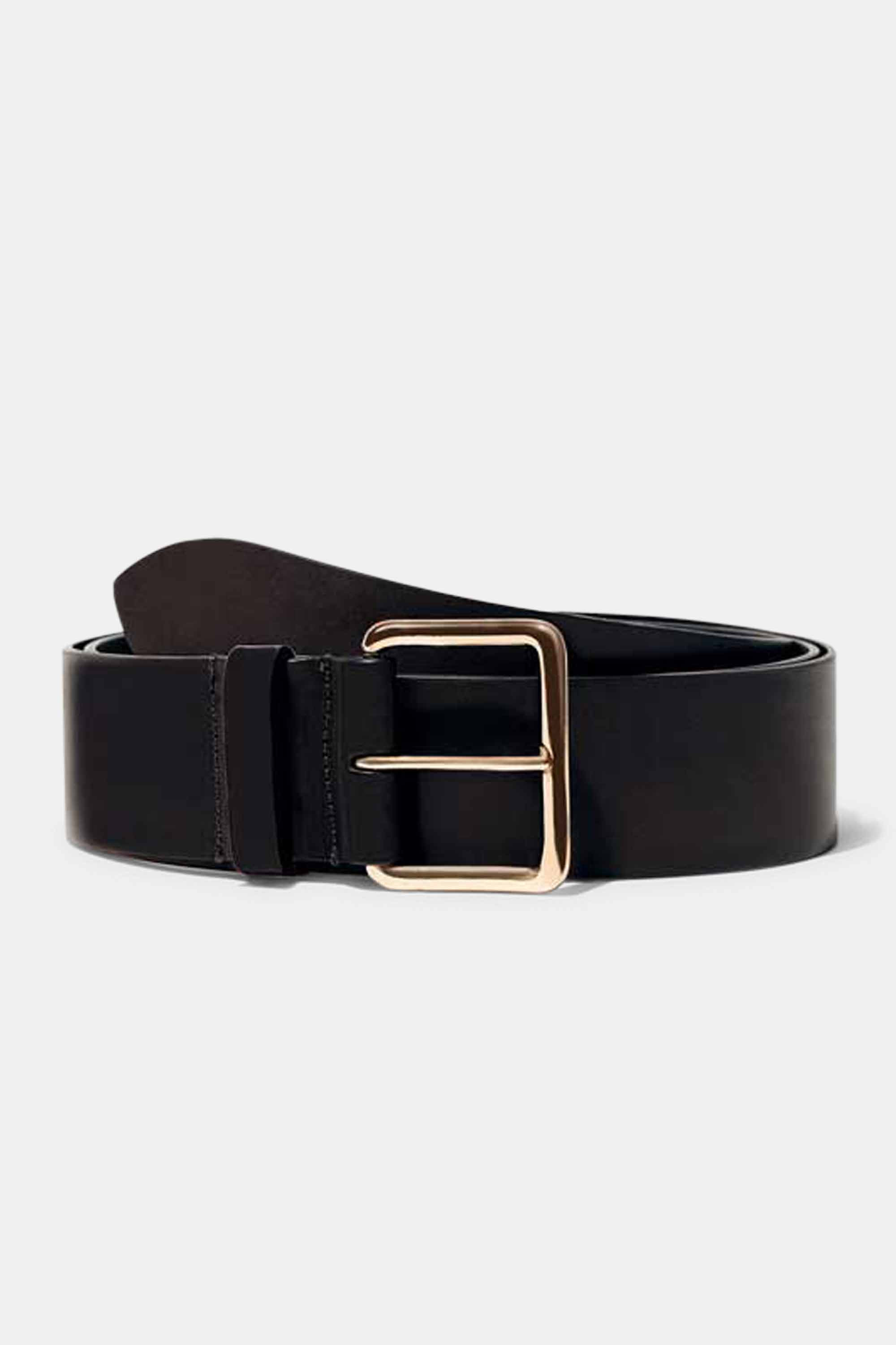 LARGO BELT IN BLACK WITH GOLD BUCKLE — EXCLUSIVE - 1