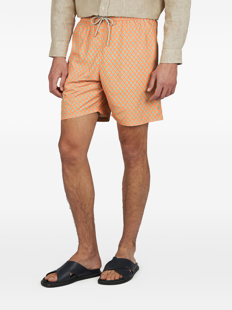 Paul & Shark miniature floral diamond print swim shorts outlook