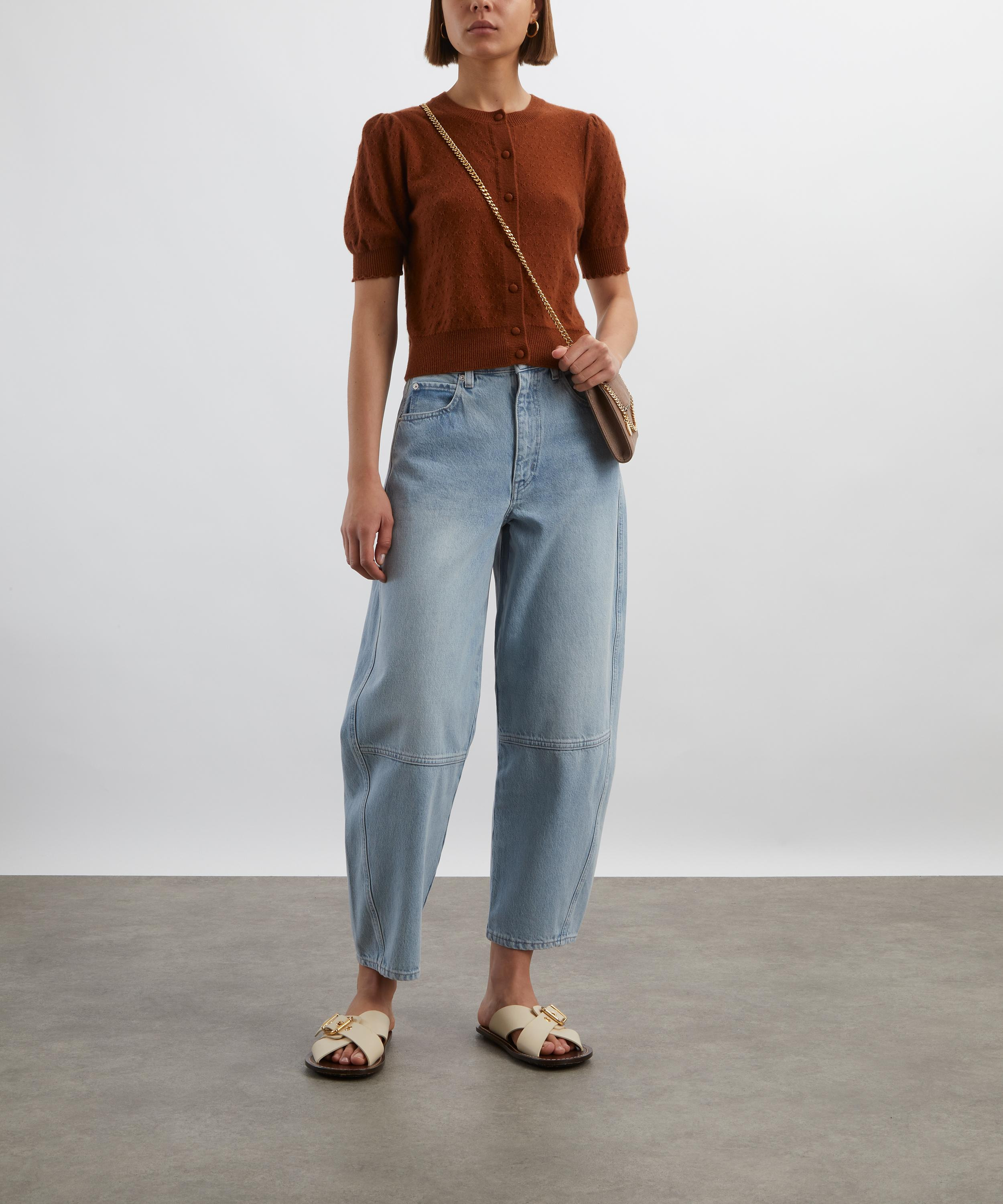 The Twisted High-Rise Barrel Jeans in Never - 2