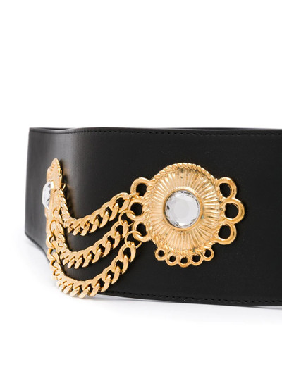 Alessandra Rich embellished-chain belt outlook