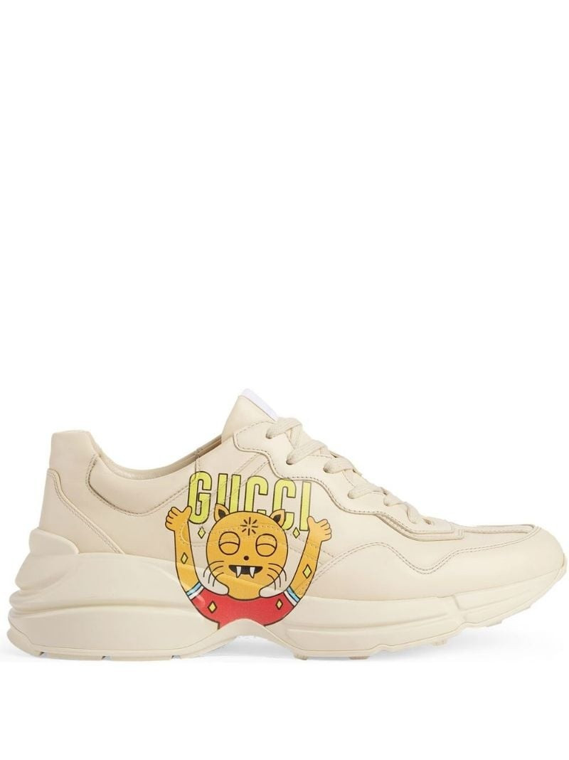 logo-print chunky-sole sneakers - 1