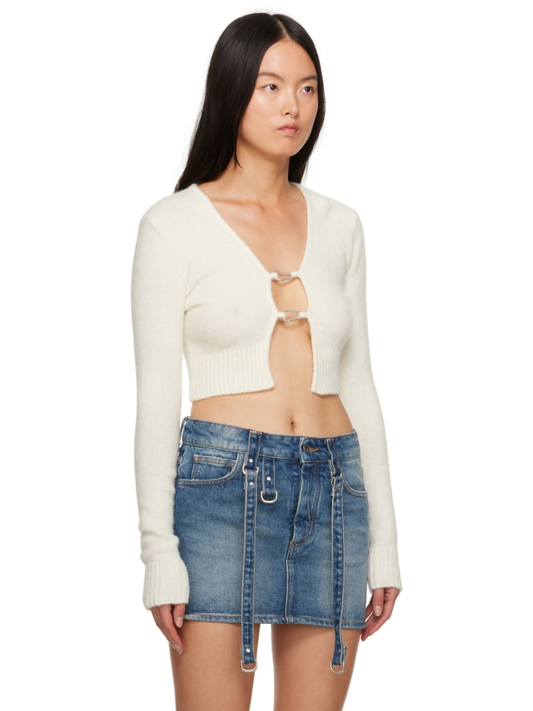 Off-White Lanyard Clasp Cardigan - 2