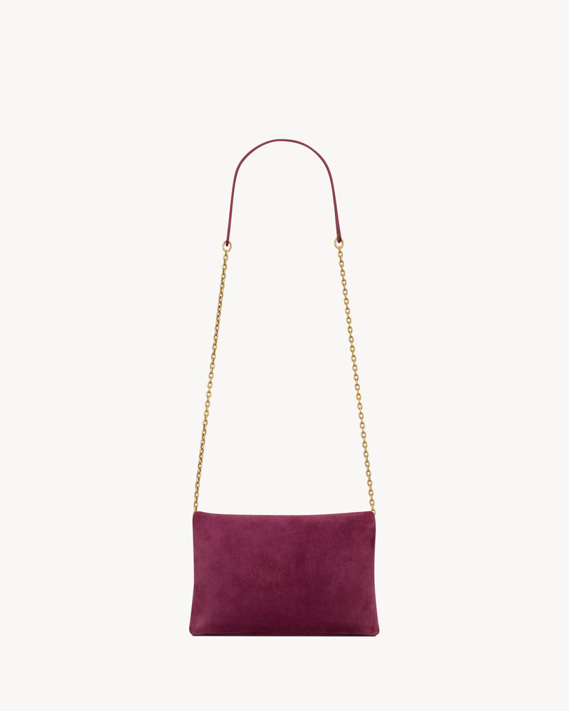 SAINT LAURENT CASSANDRE CHAIN POUCH IN SUEDE outlook