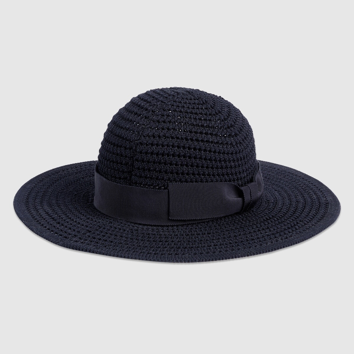 Crochet cotton wide-brimmed hat - 5