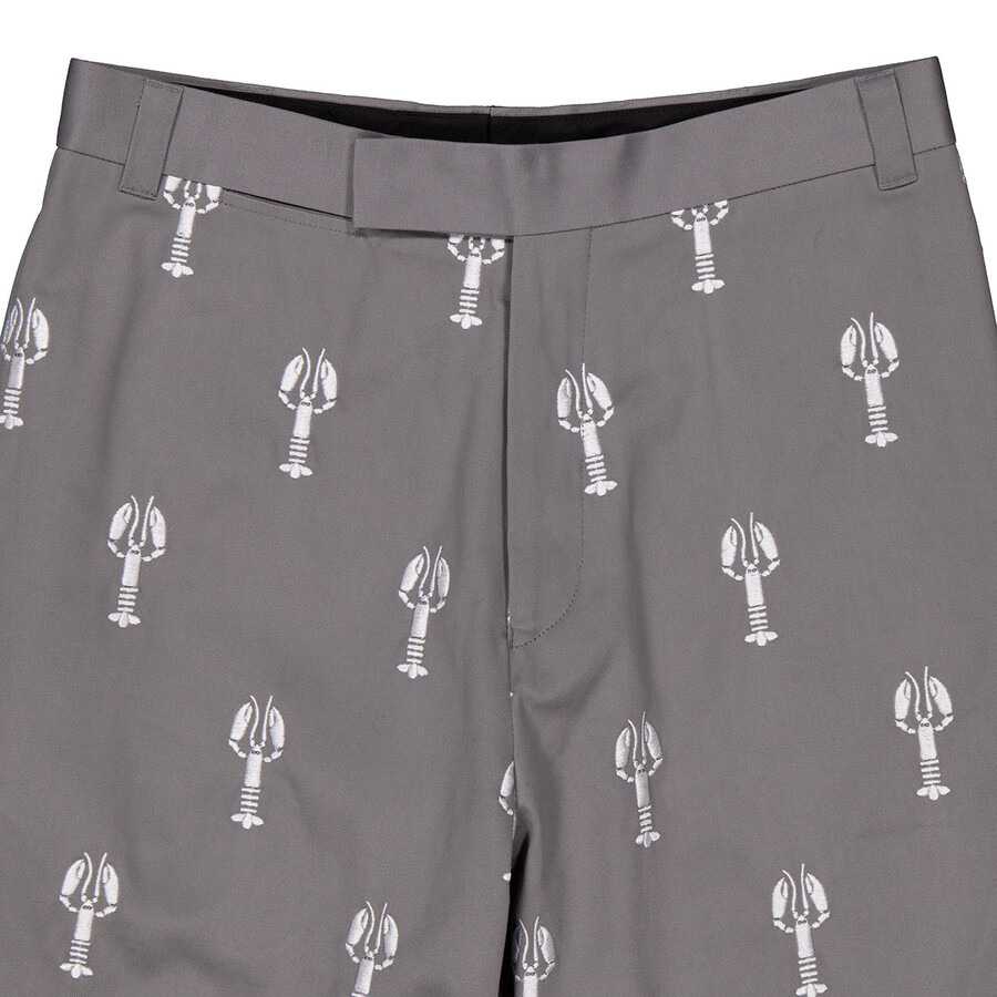 Thom Browne Men's Med Grey Lobster Half Drop Unconstructed Trouser - 5