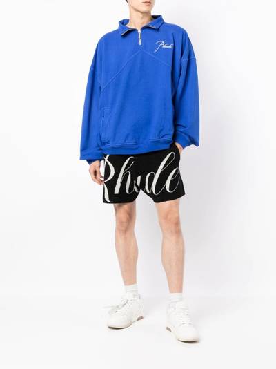 Rhude intarsia-knit logo-motif shorts outlook