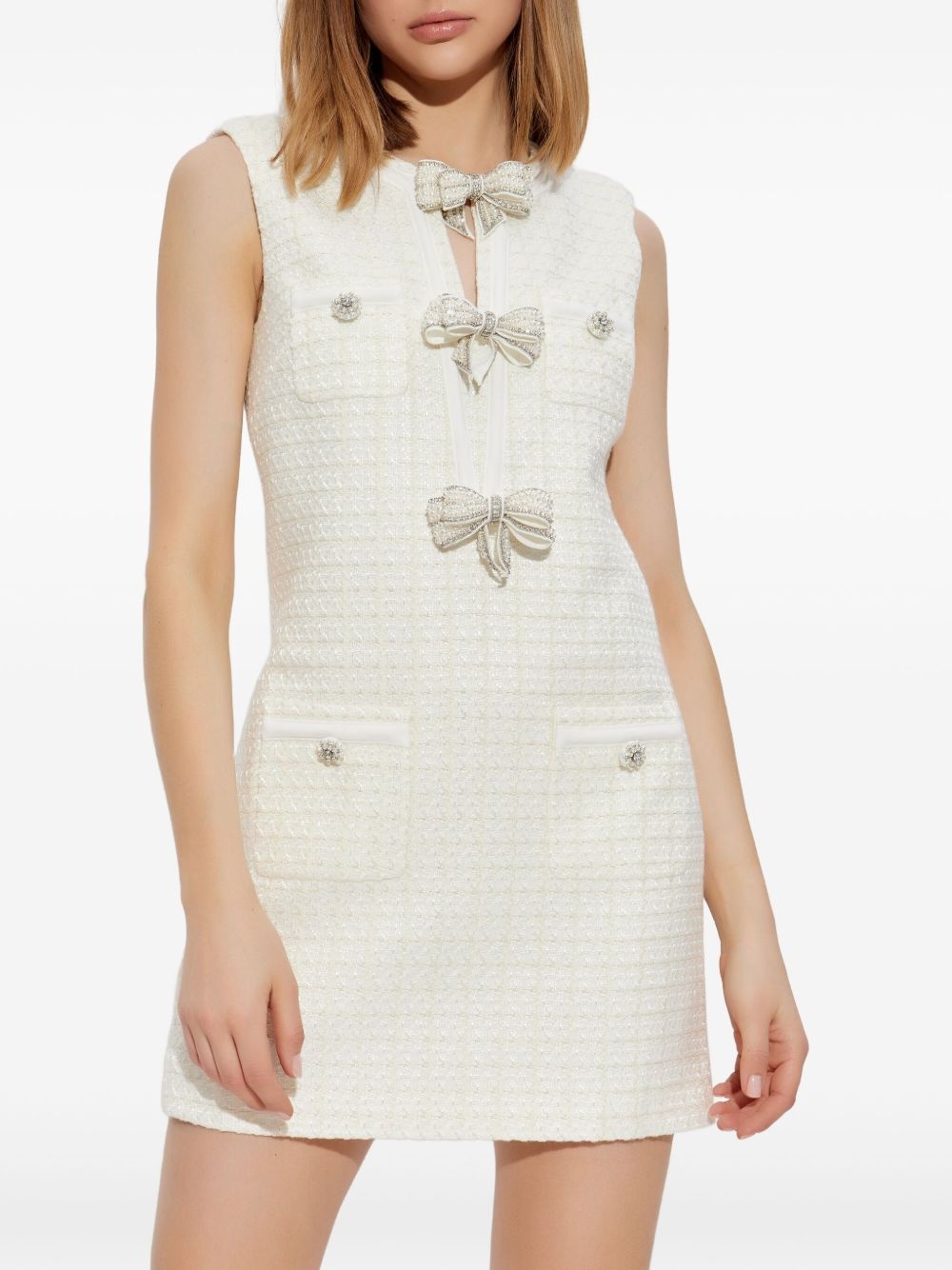 bouclé mini dress - 3