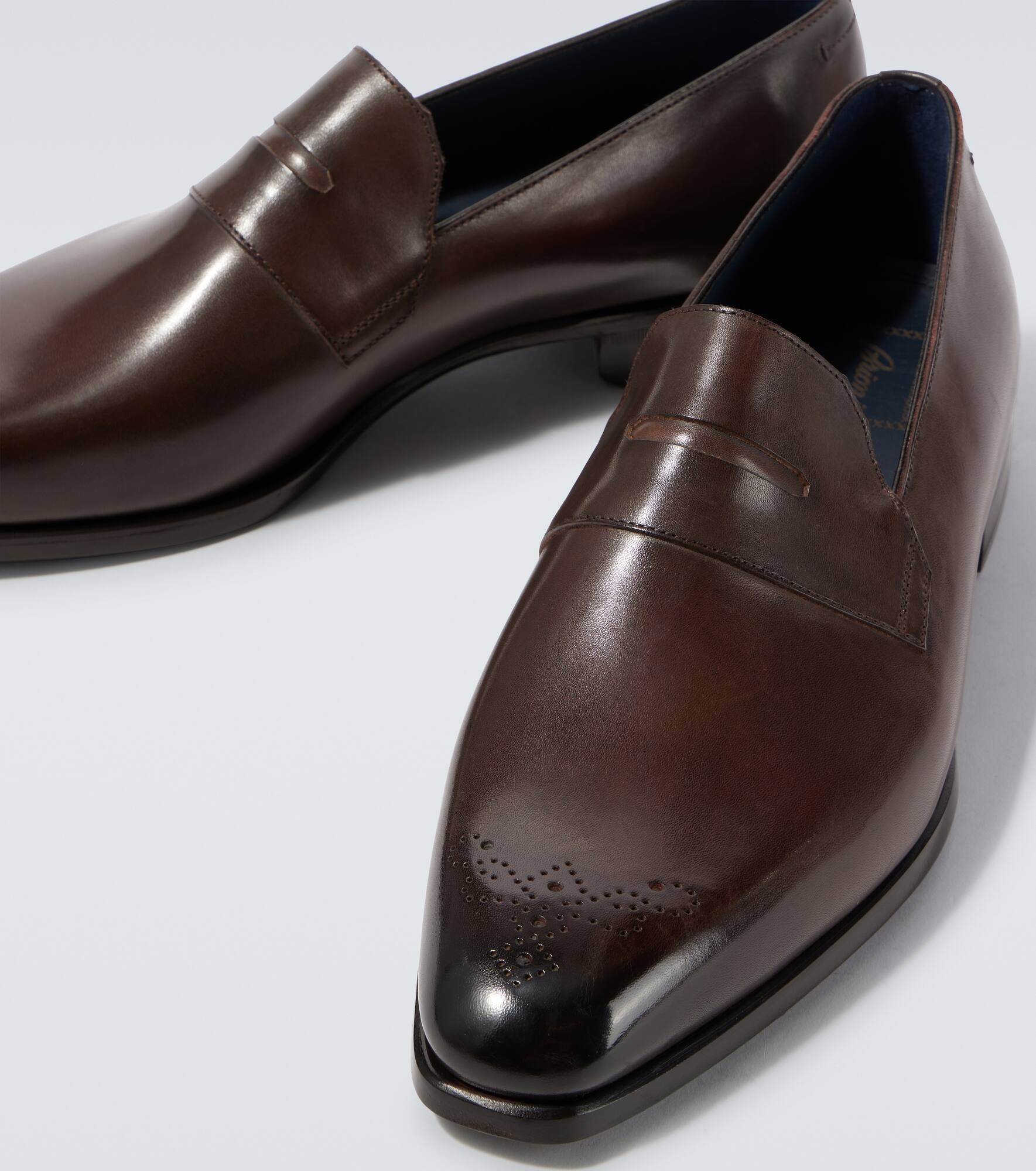 Leather penny loafers - 3