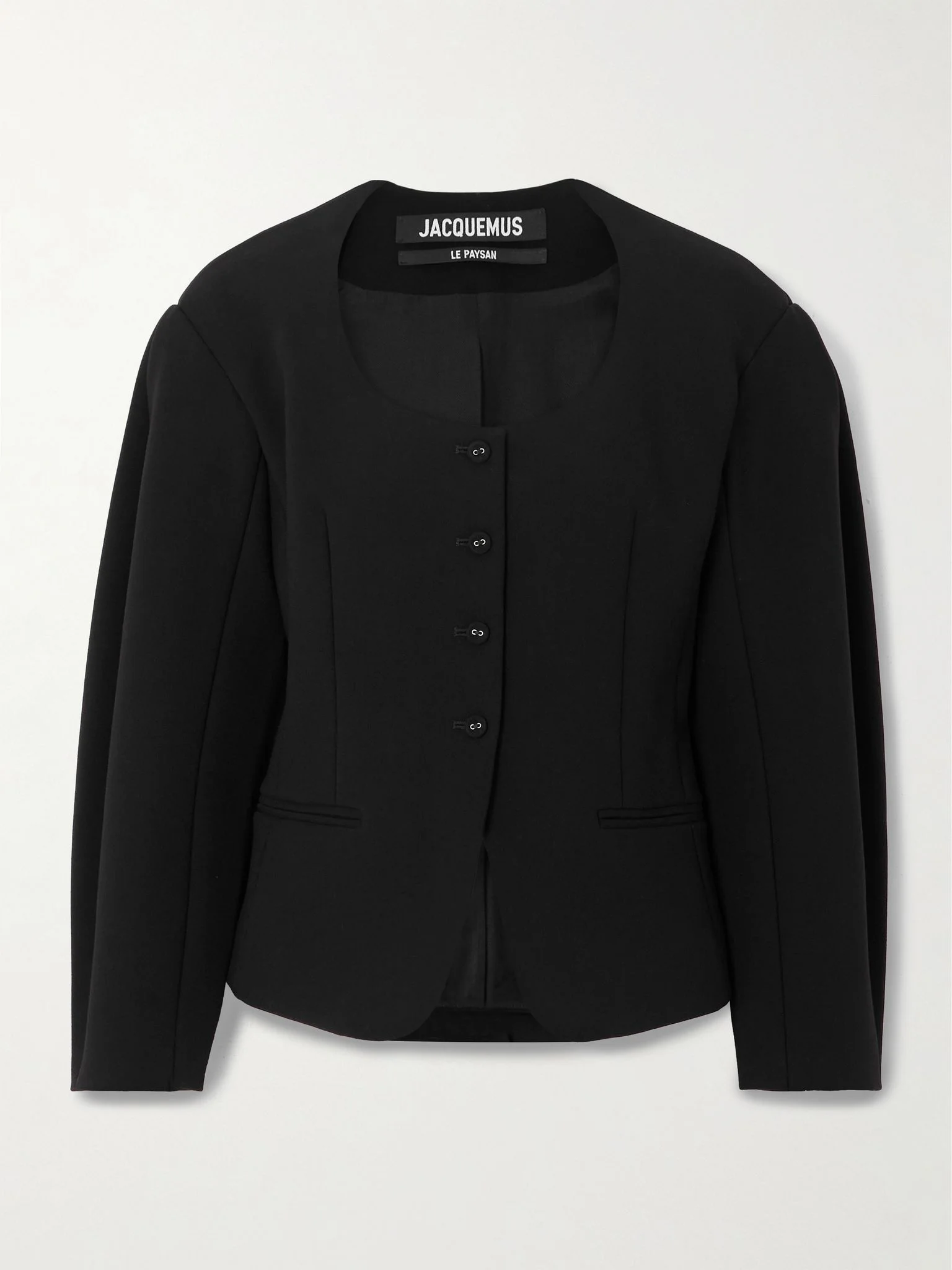Ovalo crepe jacket Black - 1