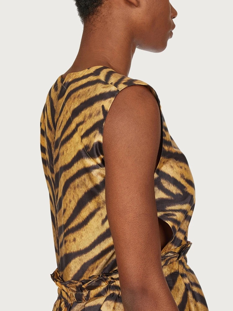 SLEEVELESS ANIMAL PRINT DRESS - 5