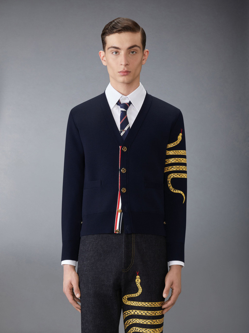 LUNAR NEW YEAR 4-BAR V NECK CARDIGAN 1