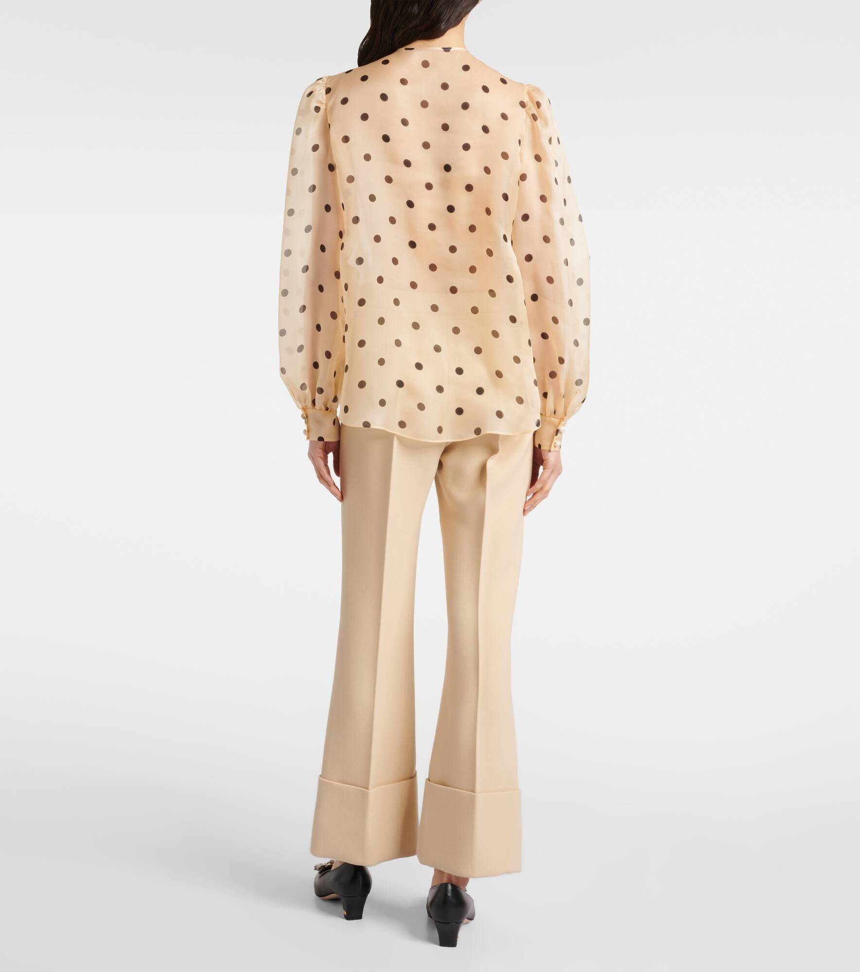 Polka-dot silk blouse - 3