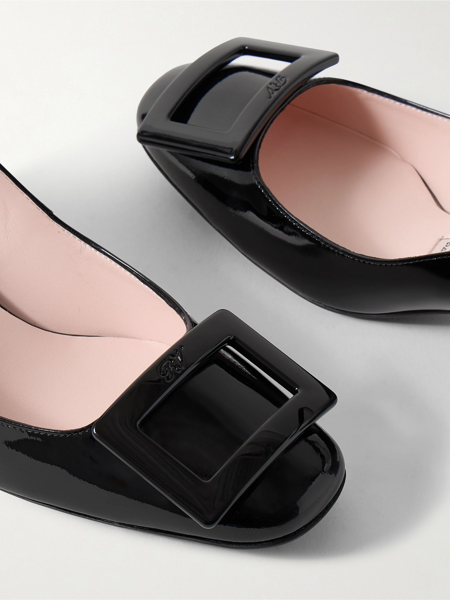 45 buckled patent-leather pumps Black - 4