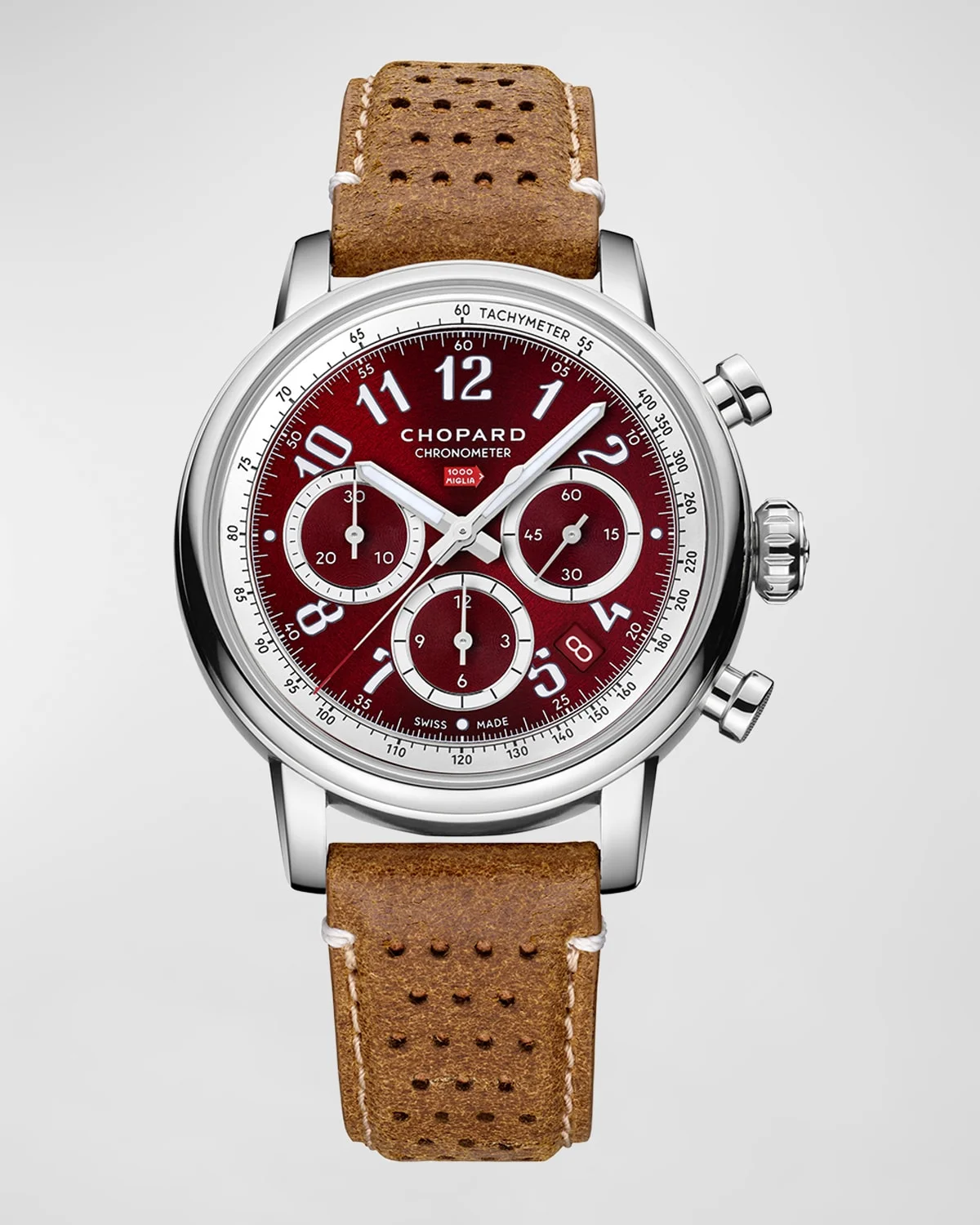 Mille Miglia 40mm Classic Chronograph Red Dial Watch - 1