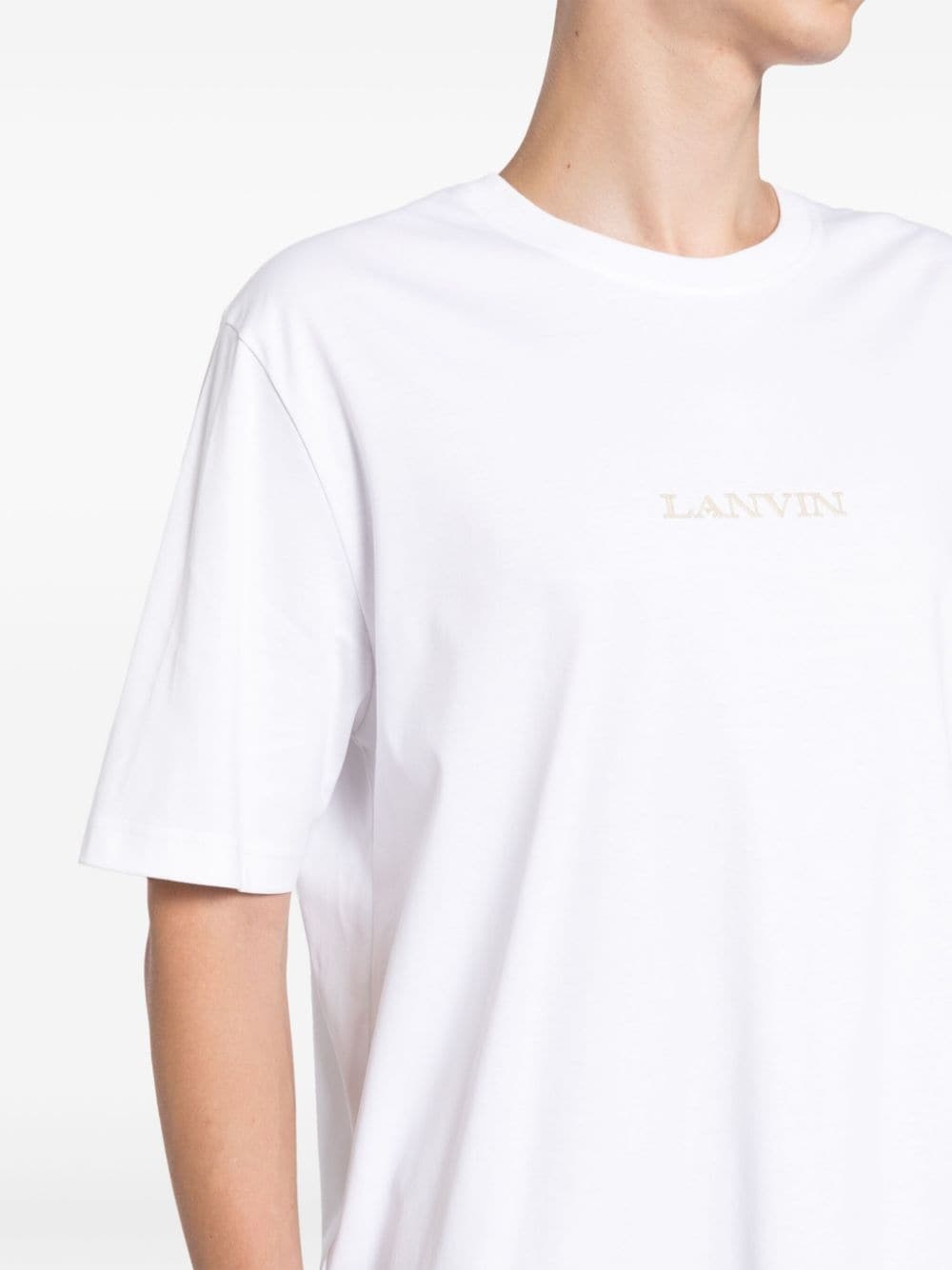 logo-embroidered cotton T-shirt - 5