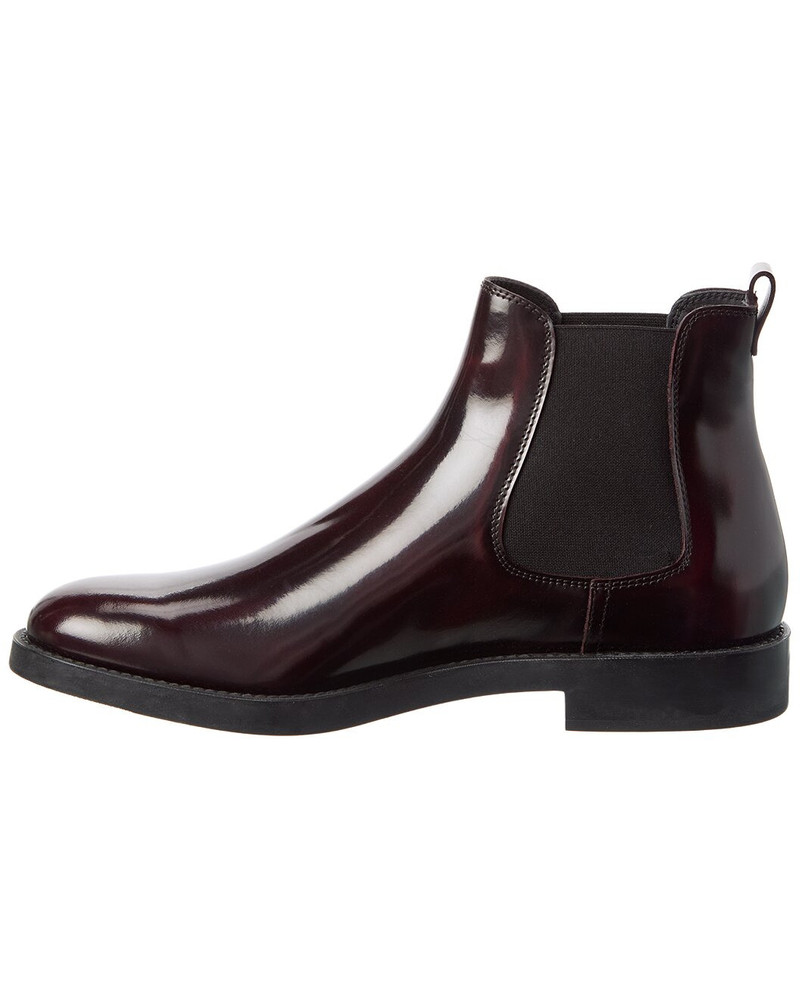 Tod's ANKLE BOOTS IN LEATHER - BURGUNDY outlook