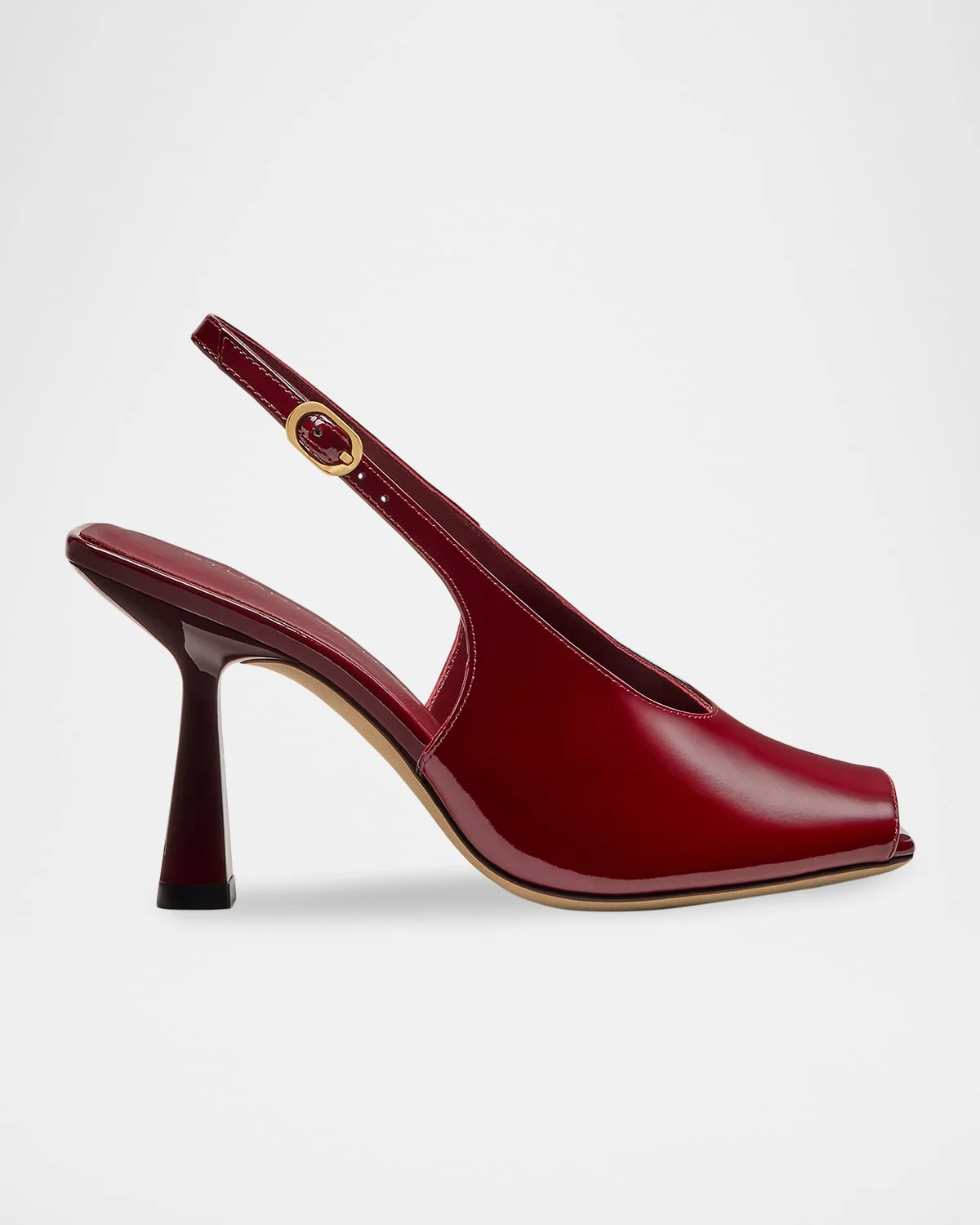 85mm Val Patent Leather Slingback Pumps - 1