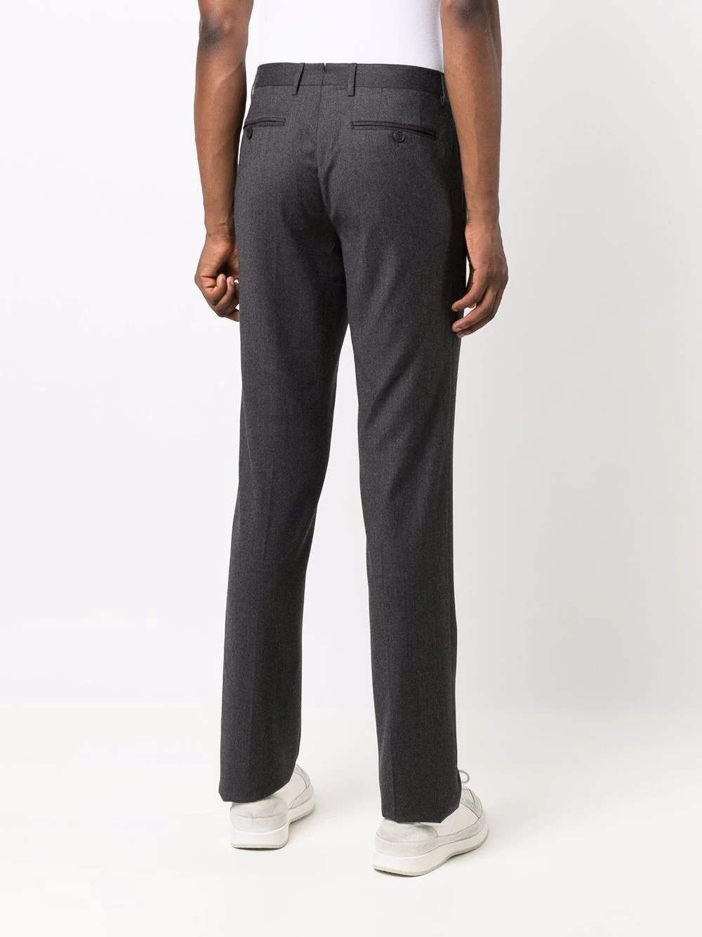 straight-leg wool trousers - 4