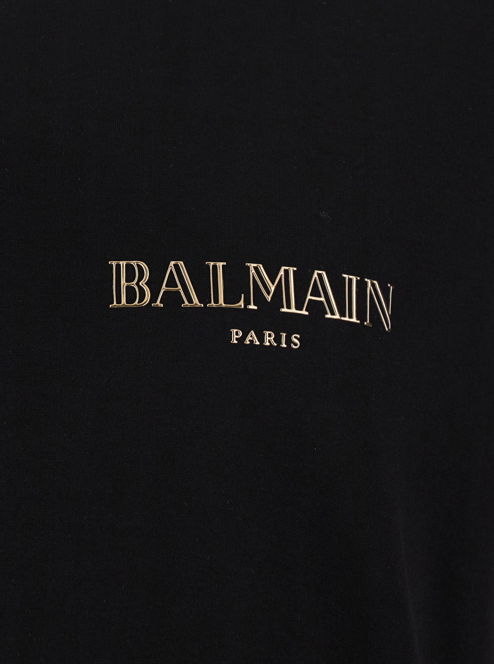 Balmain Men Black Crewneck T-Shirt With Logo Lettering On The Front In Cotton Man - 3
