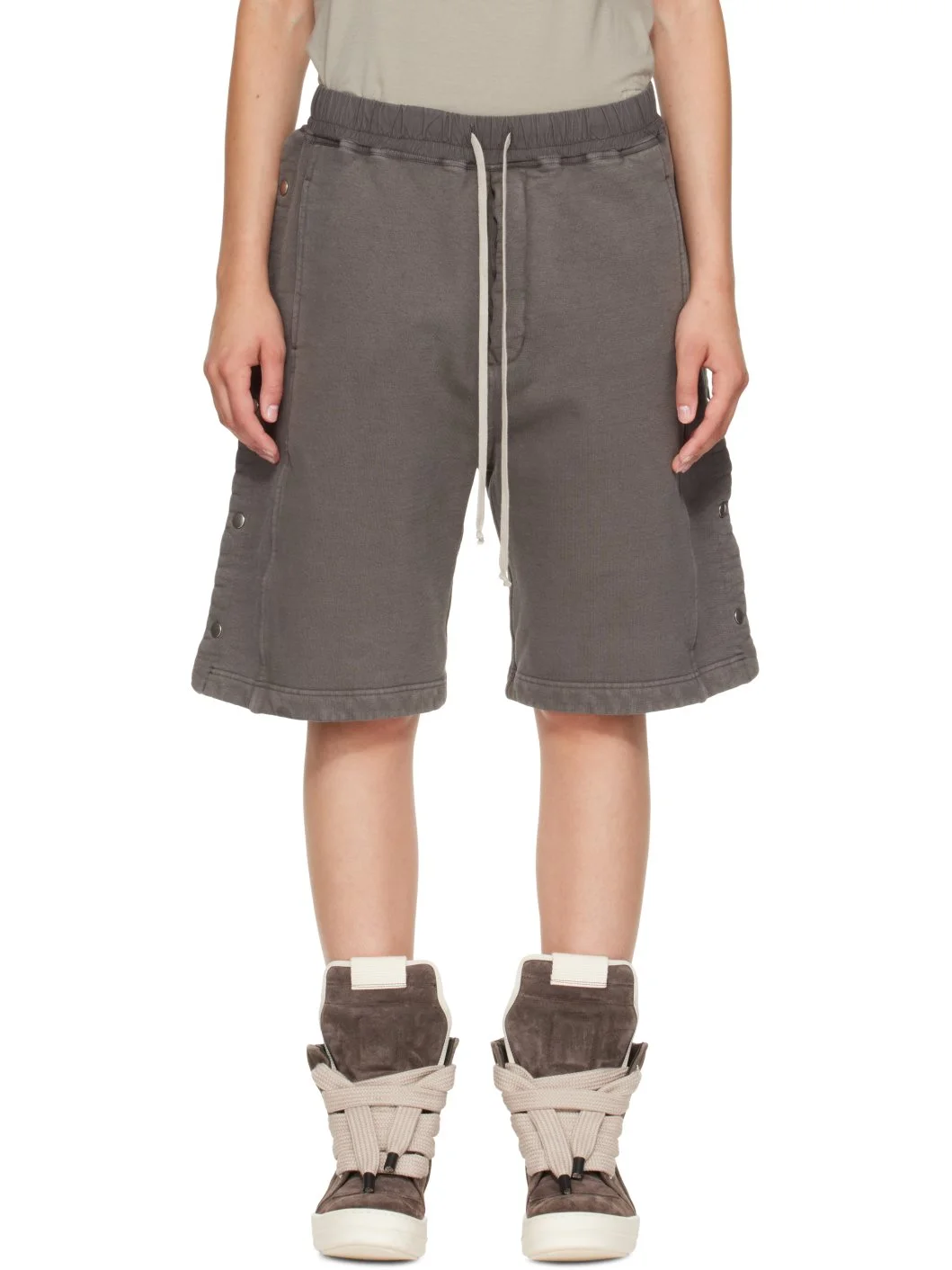 Gray Tower Pusher Shorts - 1