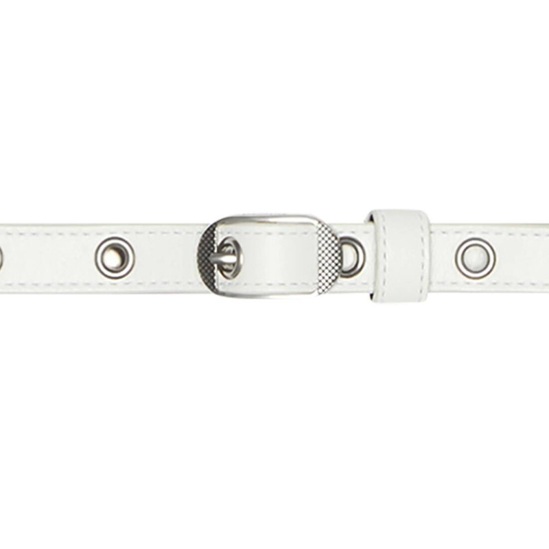 BALENCIAGA Women's Le Cagole Stud Belt in Optic White outlook