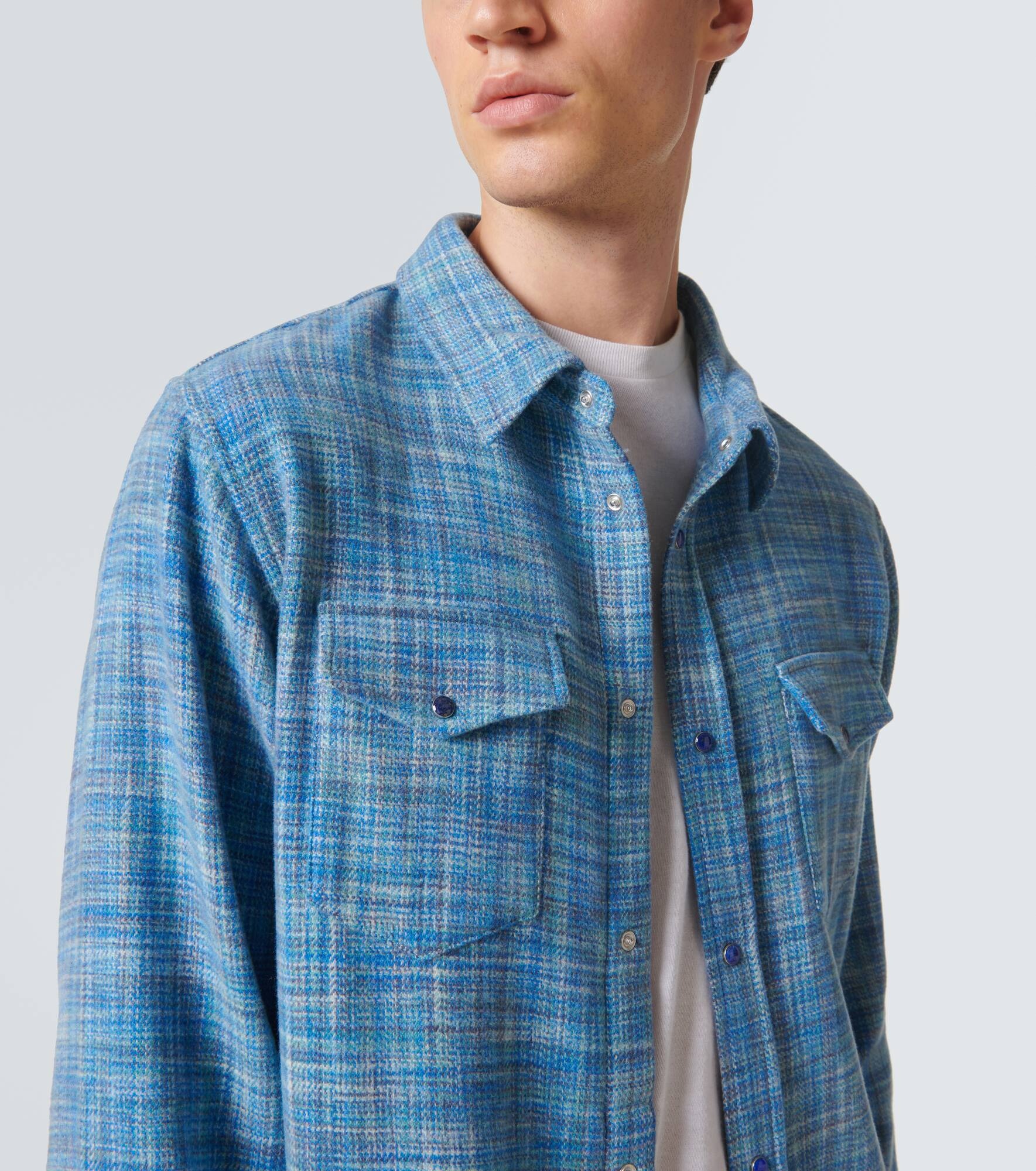 Space-Dyed cashmere shirt - 5