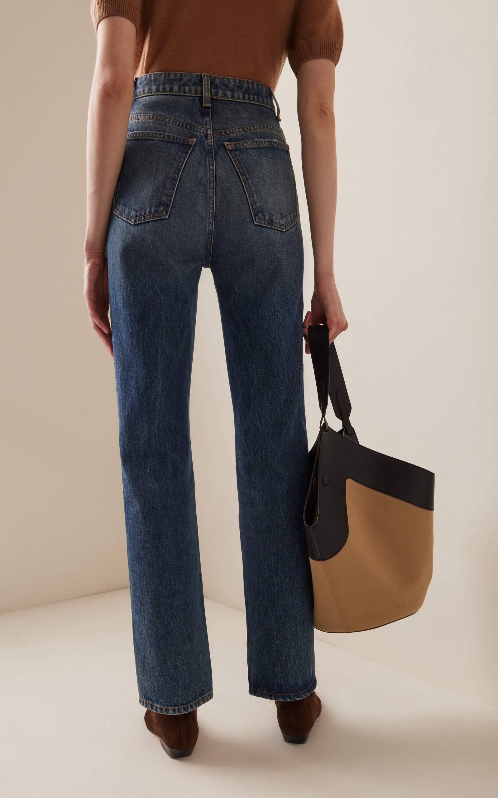 Danielle Rigid High-Rise Straight-Leg Jeans medium wash - 4