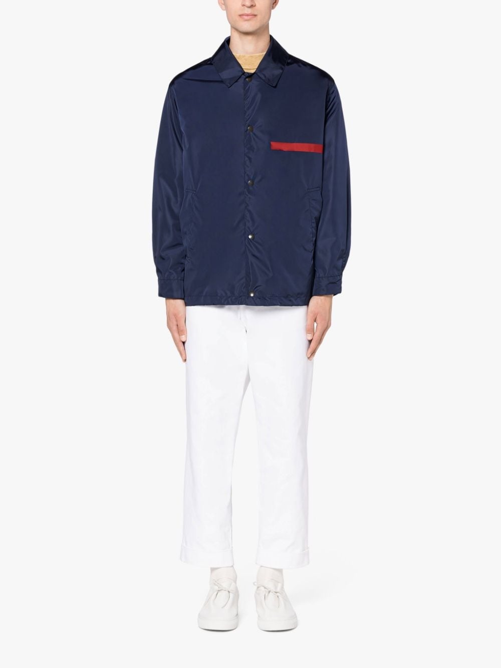 TAPE TEEMING NAVY NYLON COACH JACKET | GMM-216 - 2