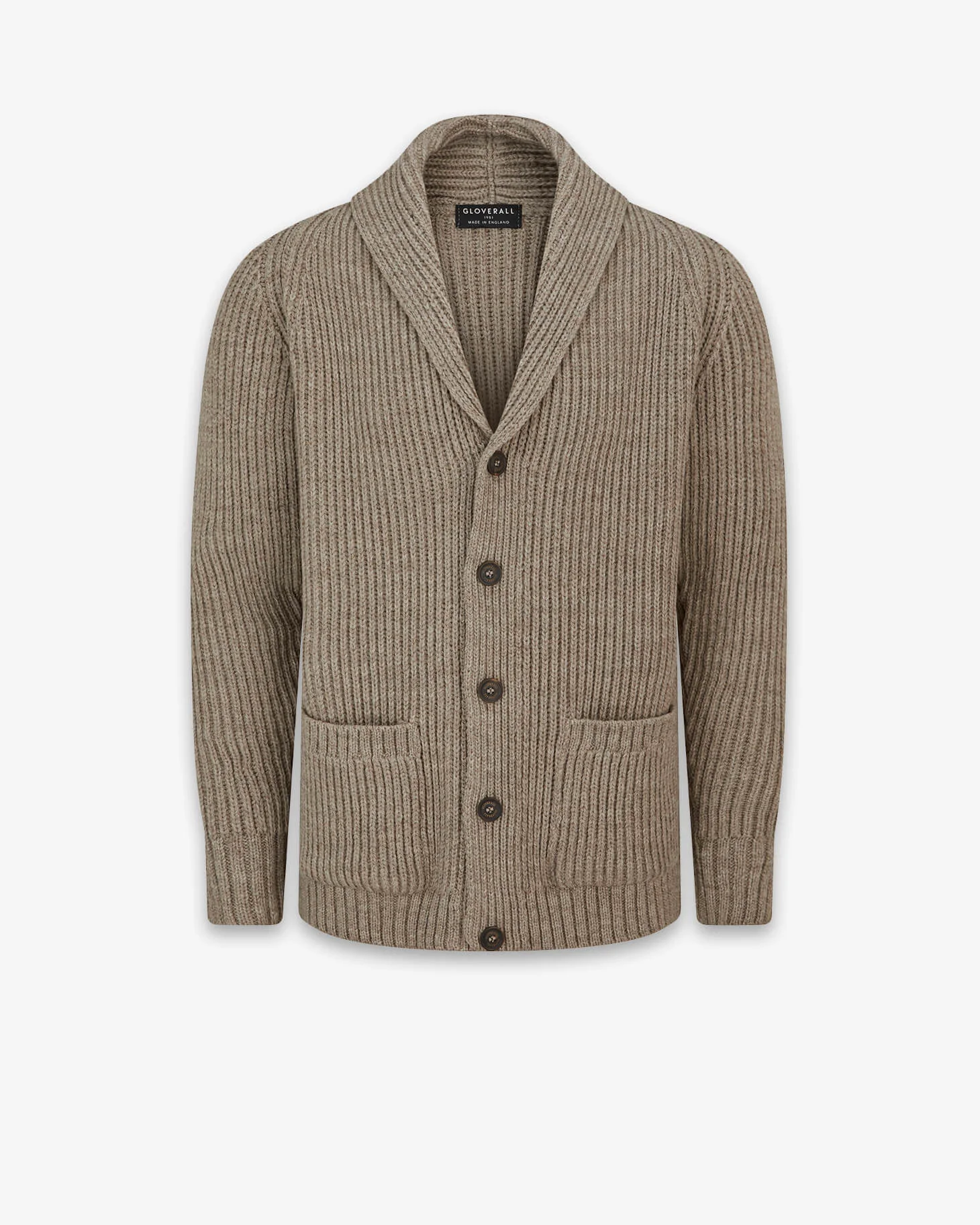 Men's Shawl Collar Cardigan Mushroom - 1