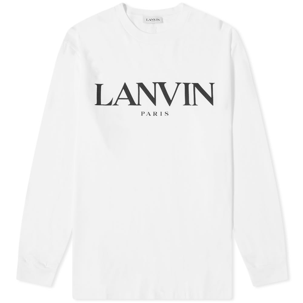 Lanvin Long Sleeve Logo Printed Tee - 1