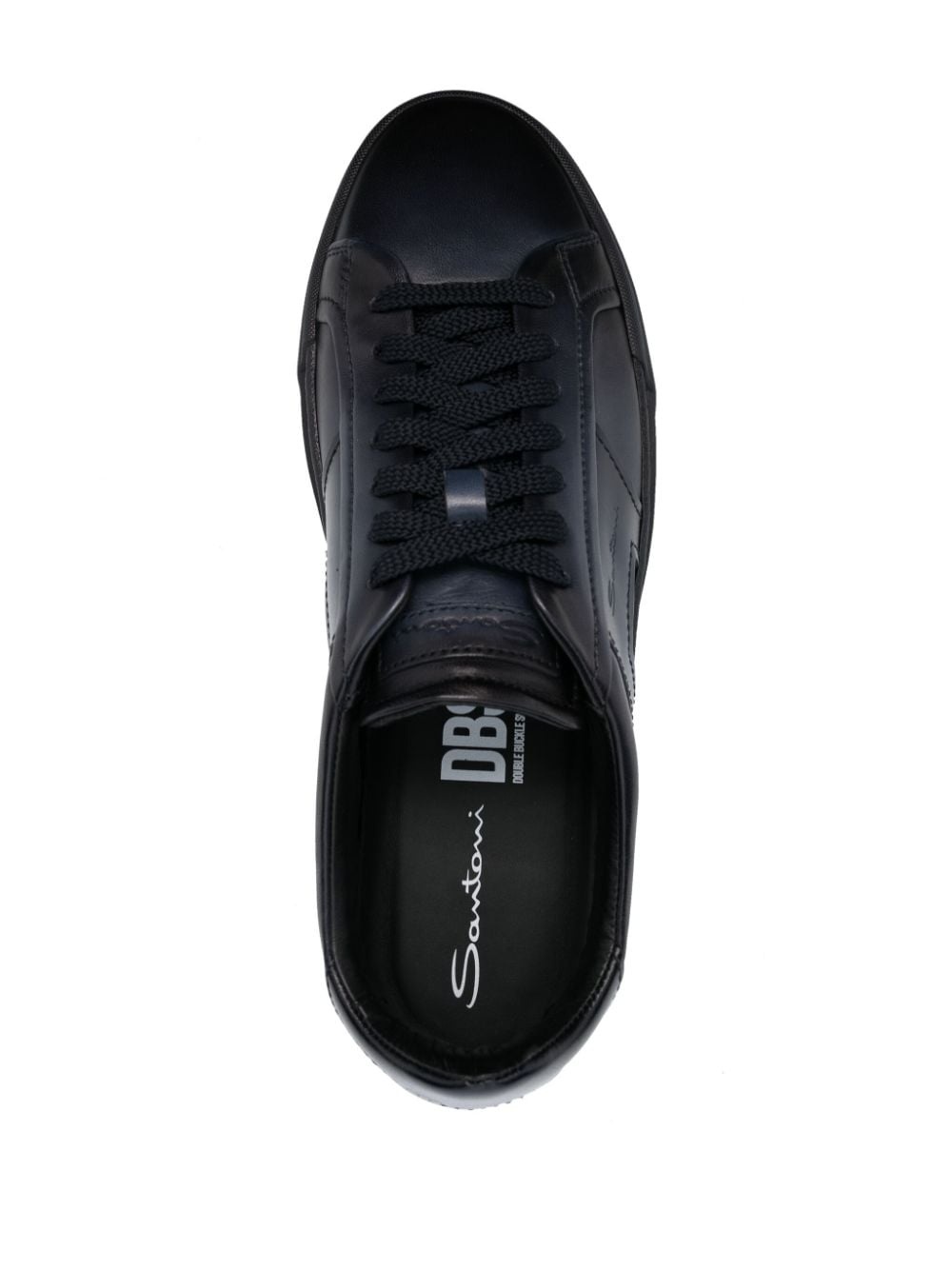 Double Buckle leather sneakers - 4