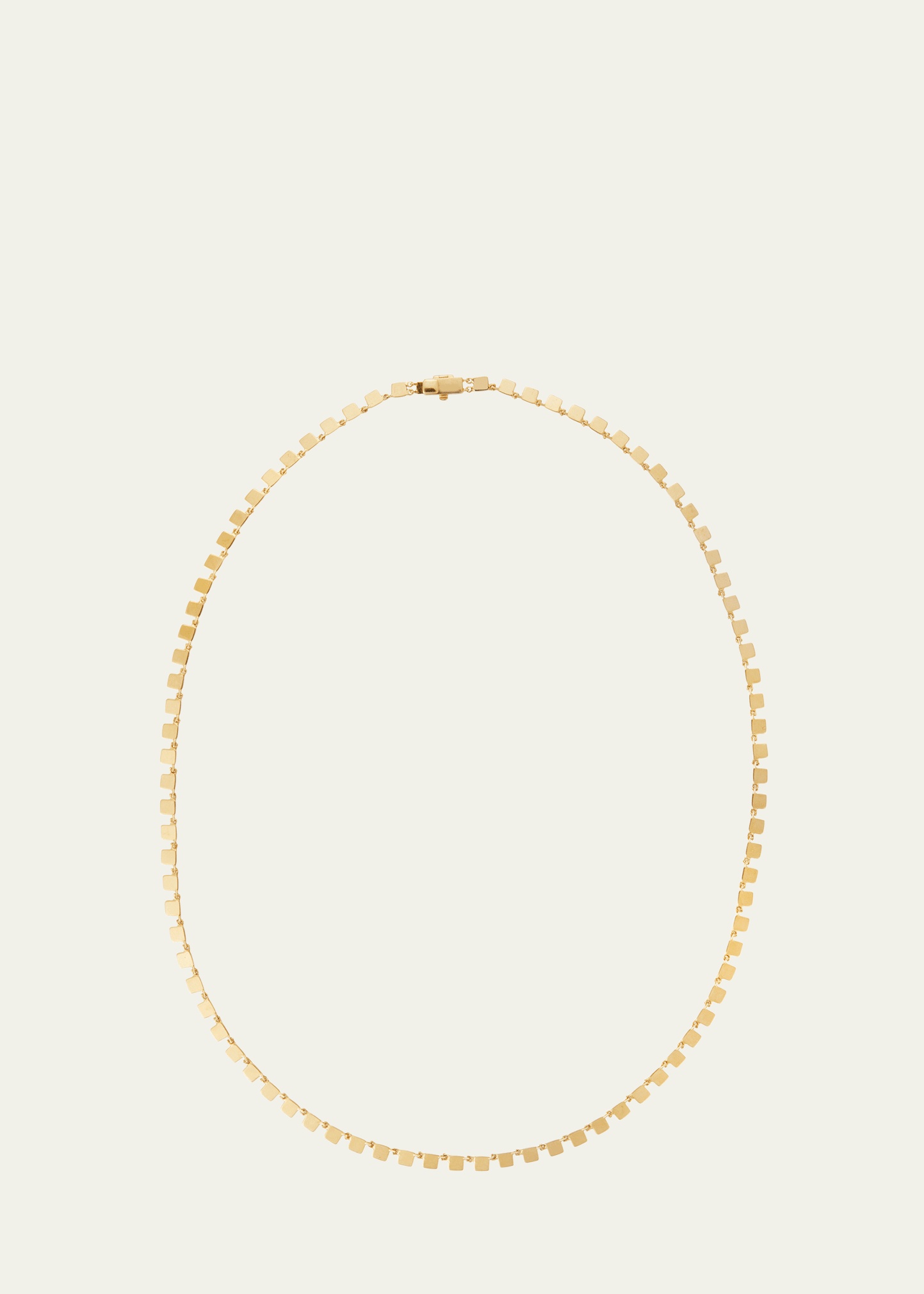 18K Yellow Gold Mini Tile Necklace, 17"L - 1