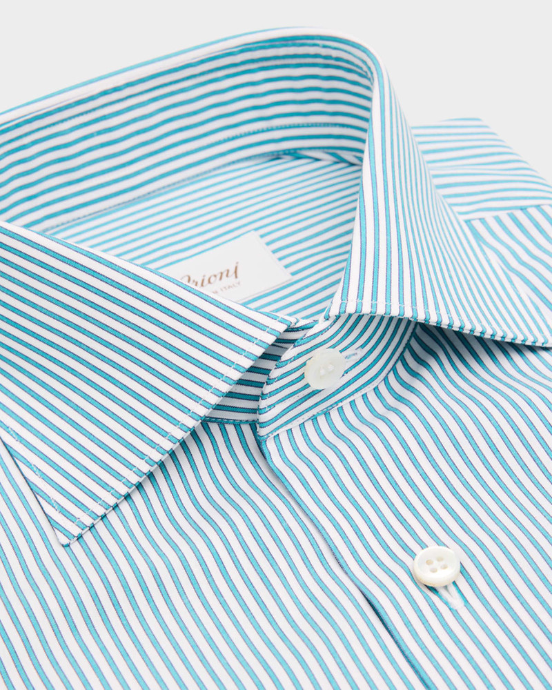 Brioni Men's Cotton Thin Stripe Dress Shirt outlook