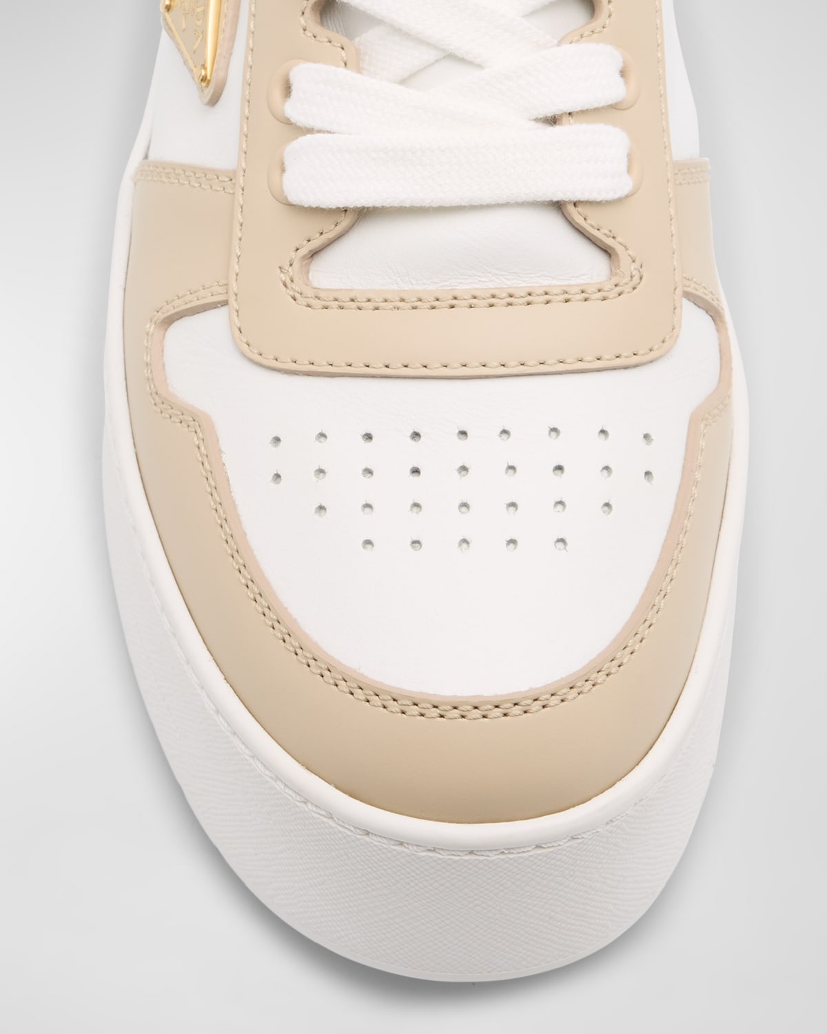 Downtown Bicolor Leather Low-Top Sneakers - 7