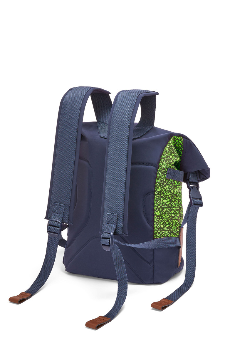 Roll Top backpack in Anagram jacquard and nylon 4