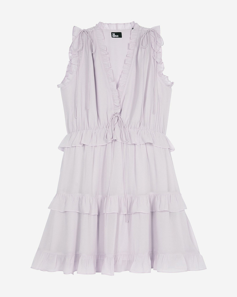 SHORT DRESS WITH LILAC RUFFLES 1