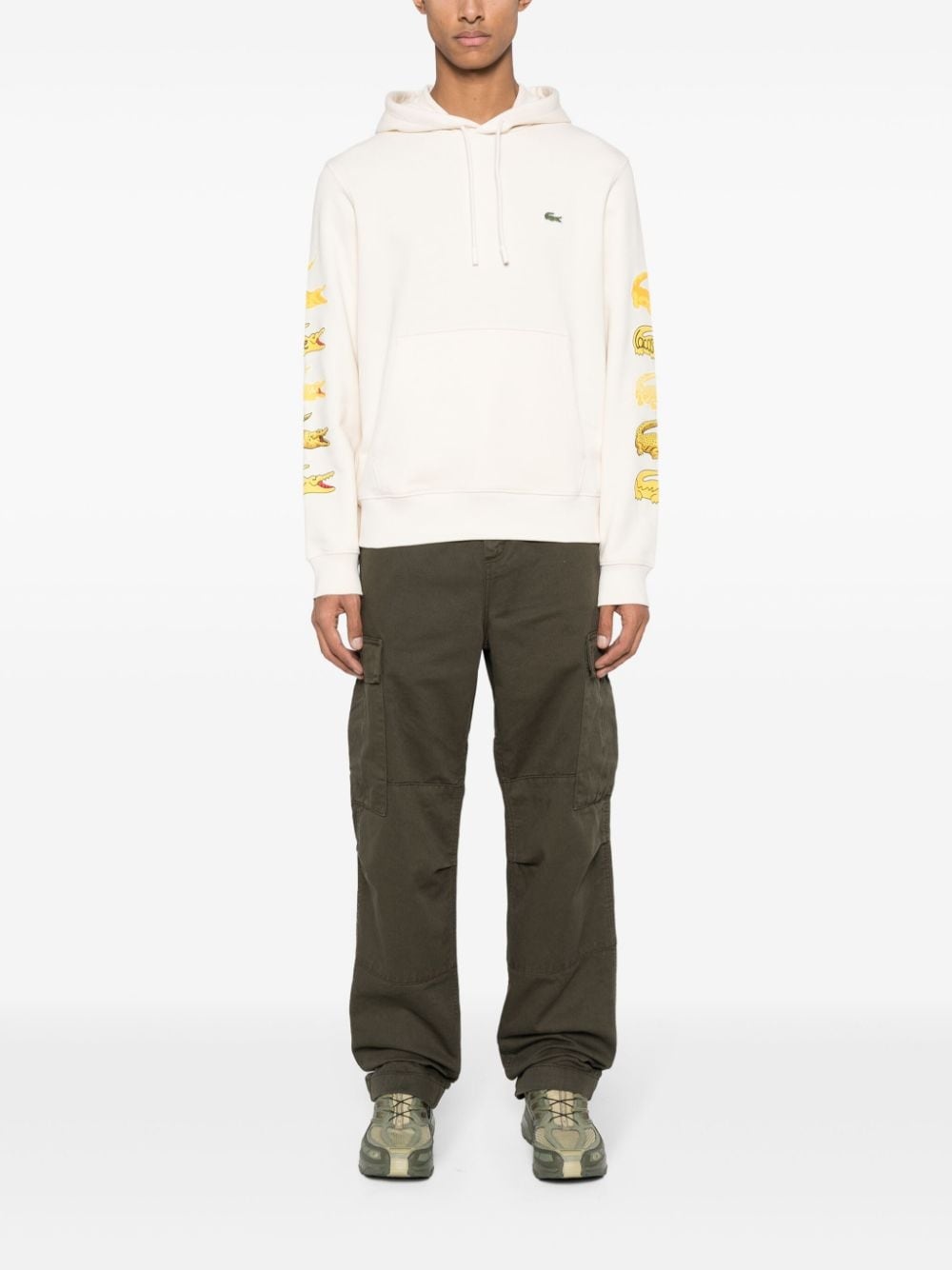 logo-appliquÃ© cargo trousers - 2