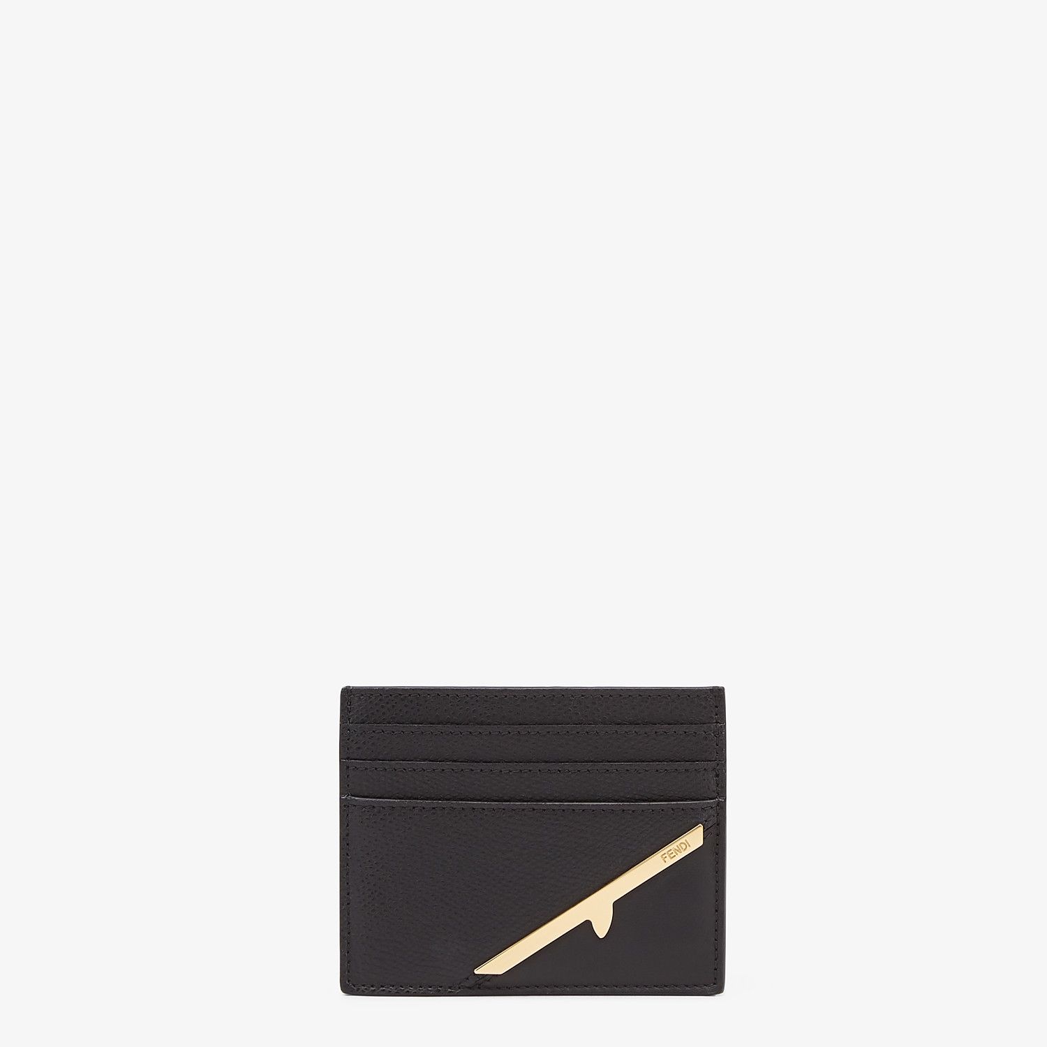 Black leather card holder - 1