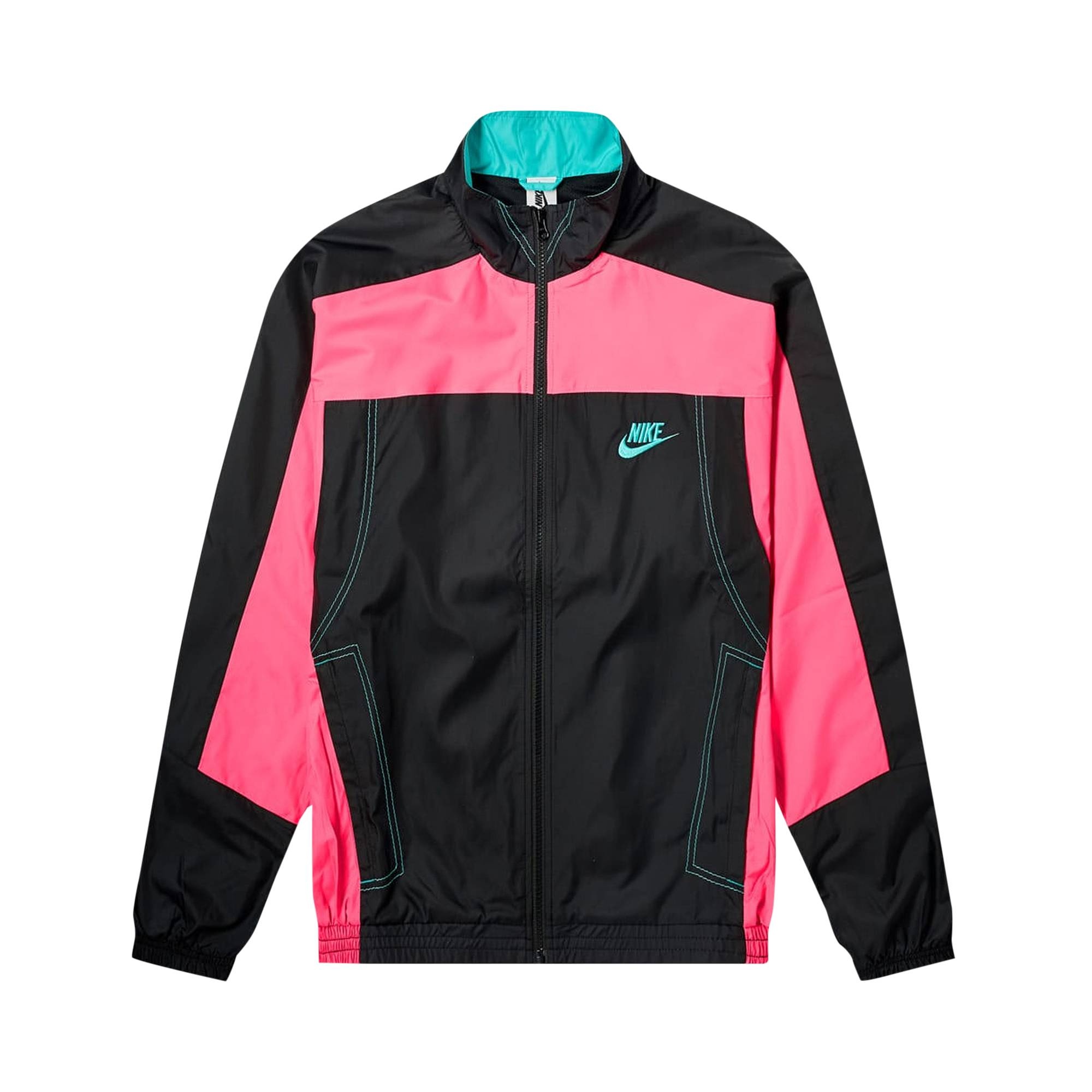 Nike x Atmos NRG Vintage Patchwork Track Jacket 'Black/Hyper Pink/Hyper Jade' - 1