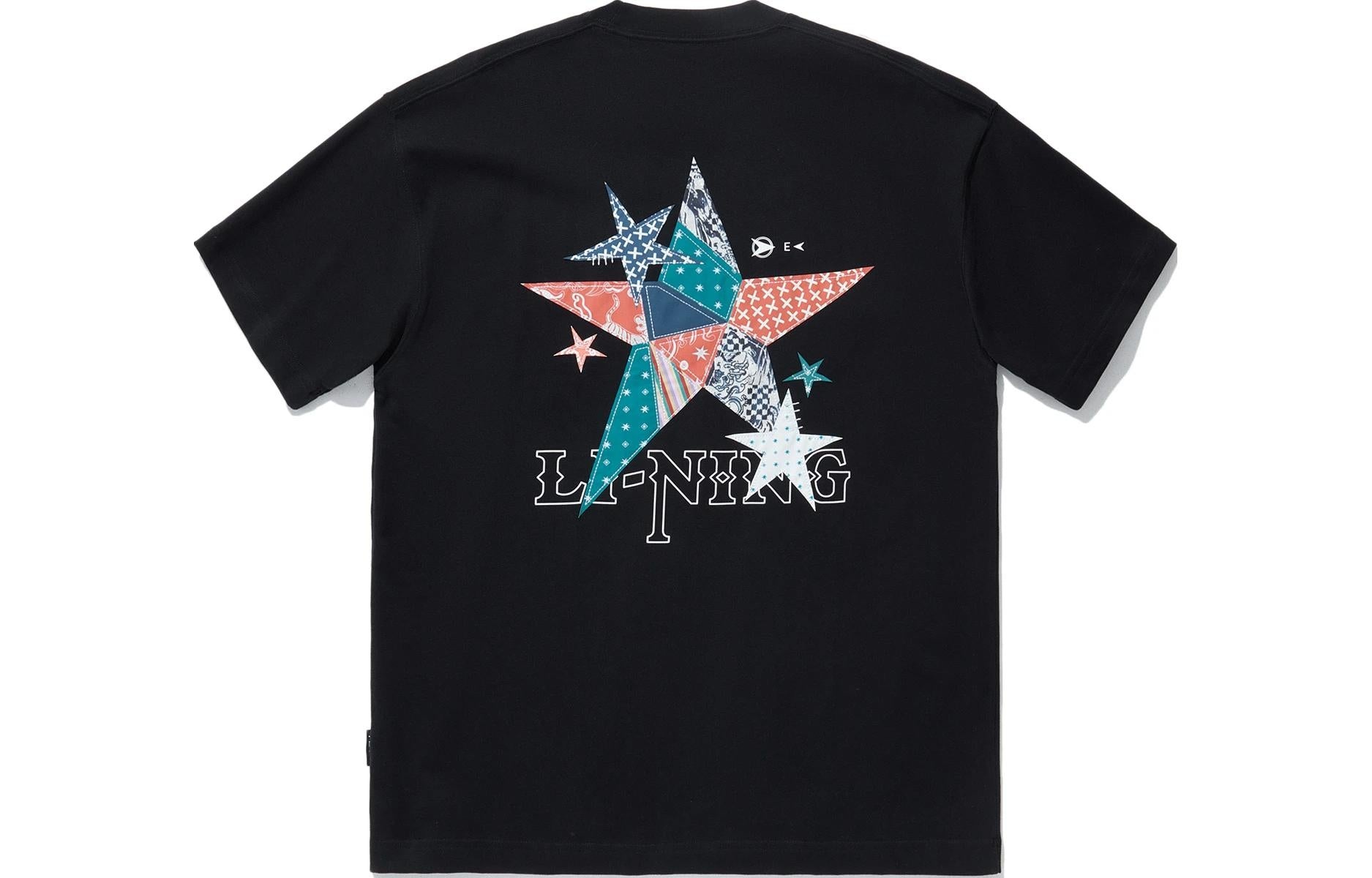 Li-Ning Star Graphic T-shirt 'Black' AHSU251-3 - 2