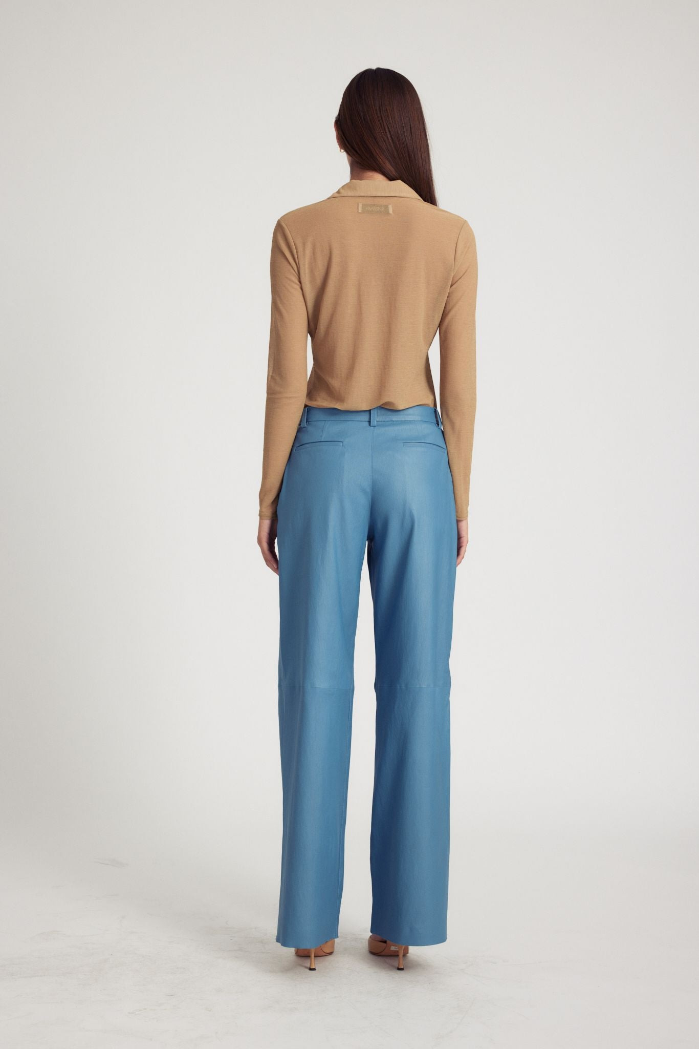 KHAKI KNIT MESH BUTTON DOWN - 5