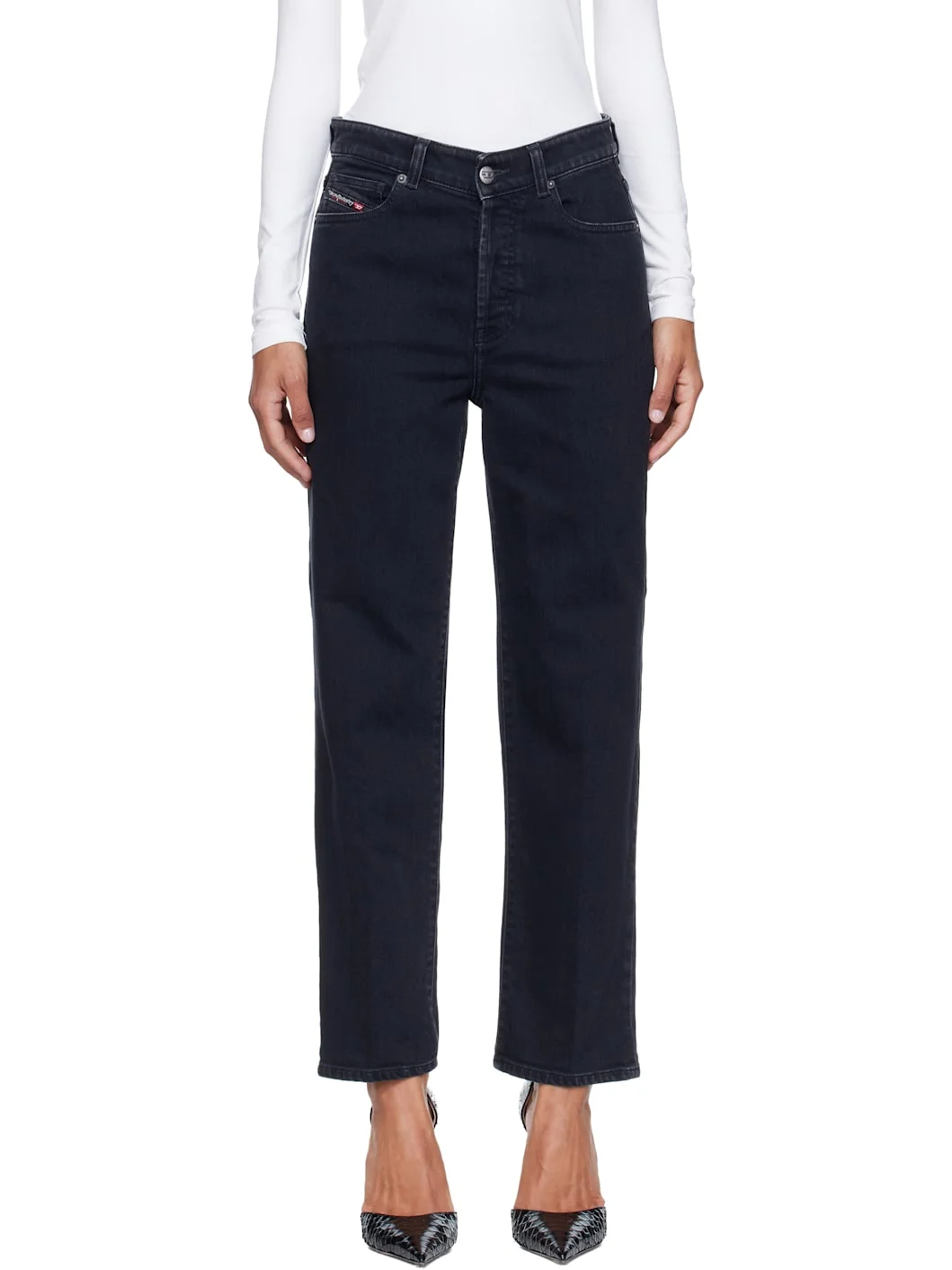 Black Regular High Waist 1981 D-Went Jeans - 1