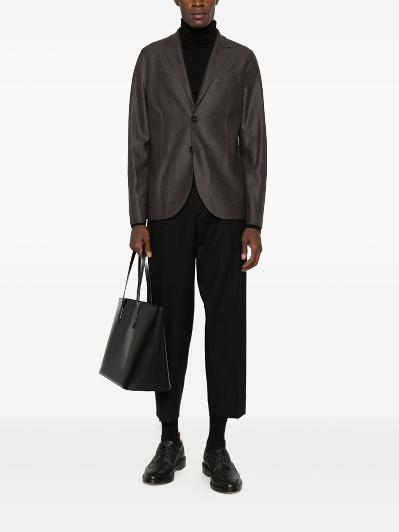 Harris Wharf London single-breasted virgin-wool blazer outlook