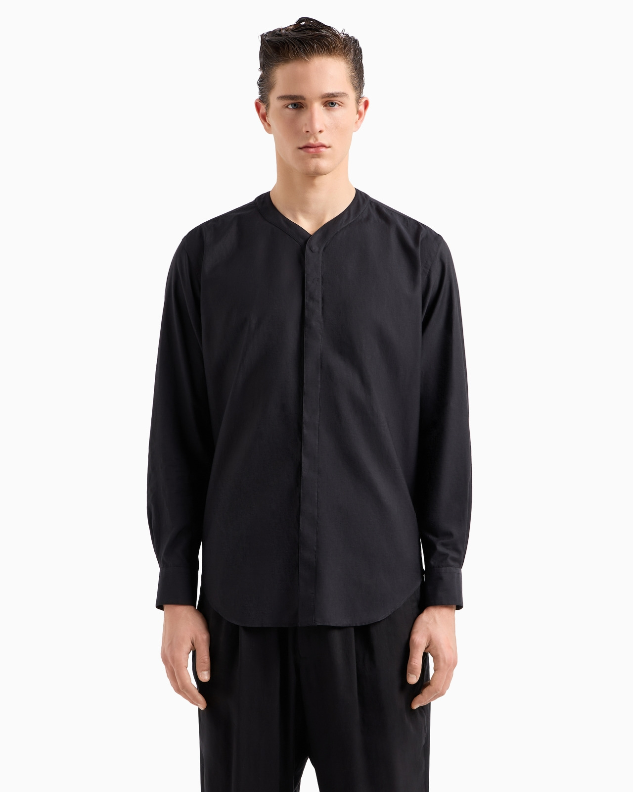 ASV V-neck shirt in cotton and silk - 2